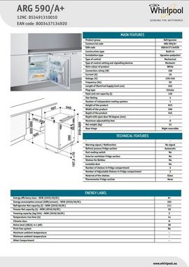 Whirlpool Einbaukühlschrank ARG590