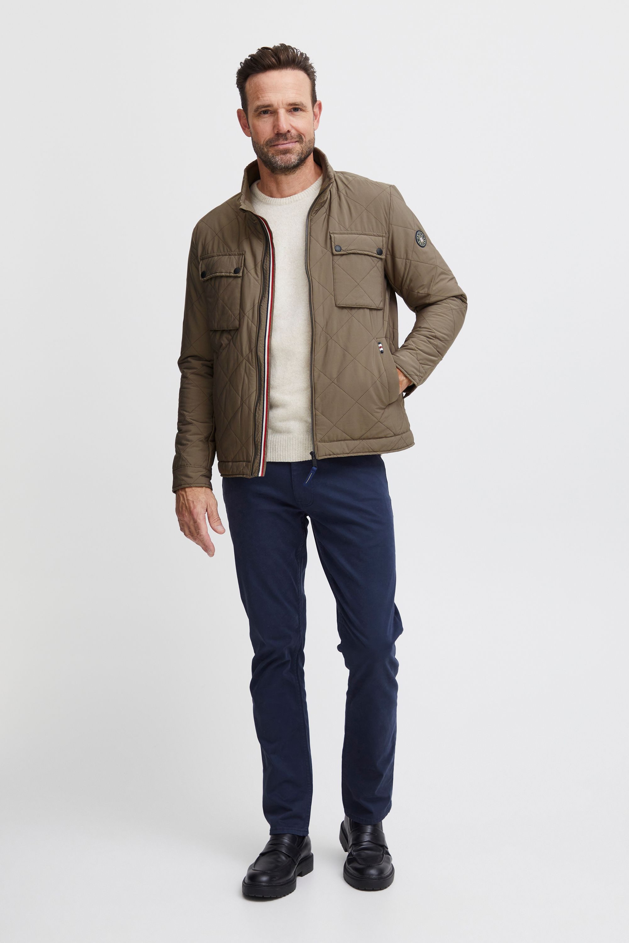 FQ1924 Steppjacke FQJacob Modische Steppjacke mit Umlegekragen