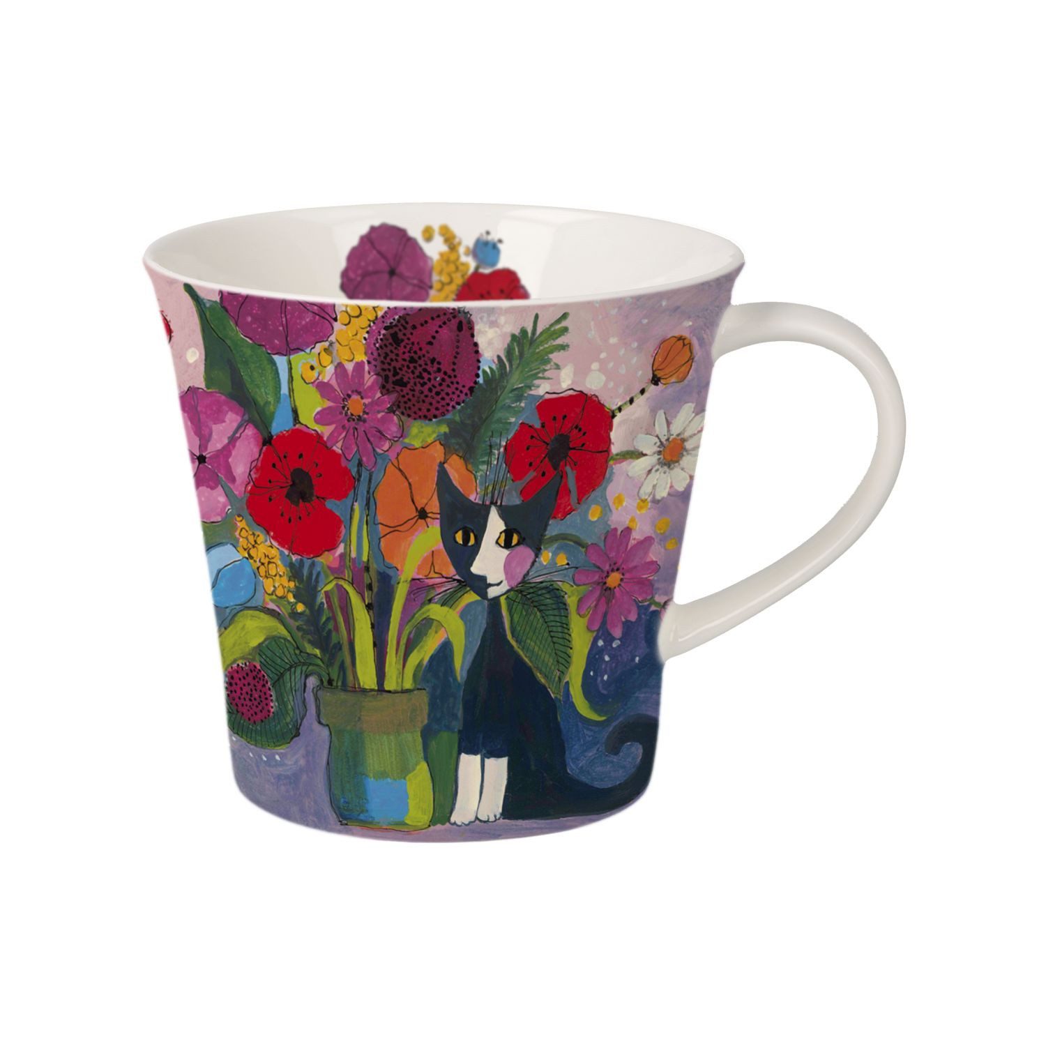 Goebel Tasse Rosina Wachtmeister, Fine Bone China, in Geschenkbox, Bunt, Febbre da primavera, H: 9.5cm