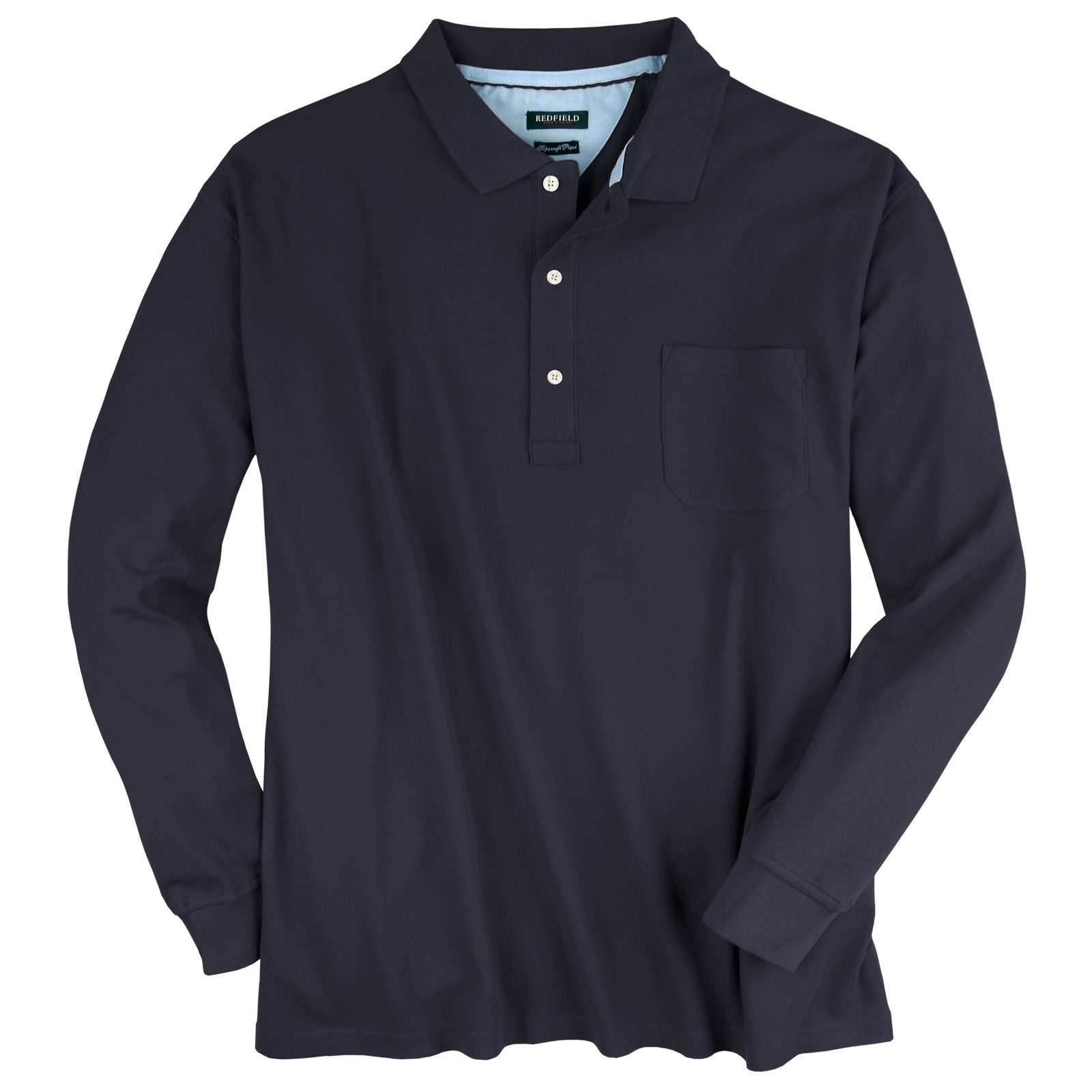 redfield Redfield große dunkelblau Harry Langarm-Poloshirt Langarm-Poloshirt Größen
