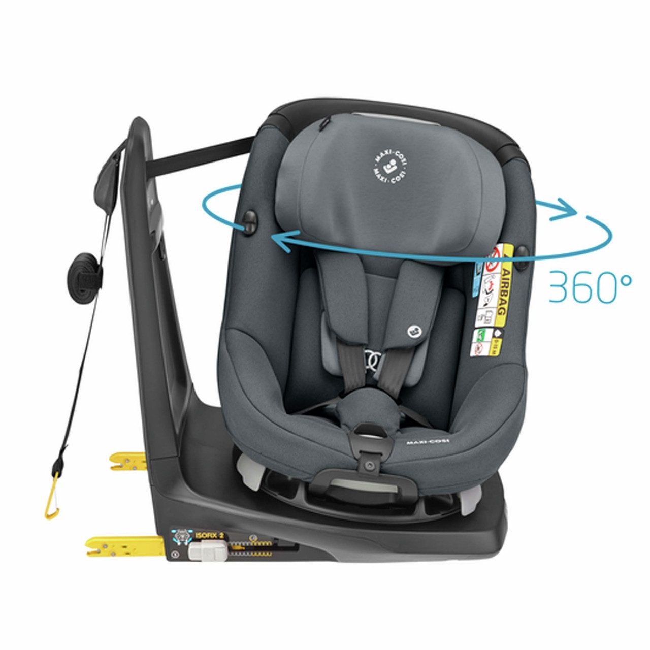 Maxi-Cosi Babyschale Maxi-Cosi AxissFix i-Size Autositz, 360° drehbarer Kindersitz mit ISOF, ab: 4 Monate, bis: 4 Jahre, 360°-Kindersitz i-Size für verbesserte Sicherheit  Rückwärts- und vor…