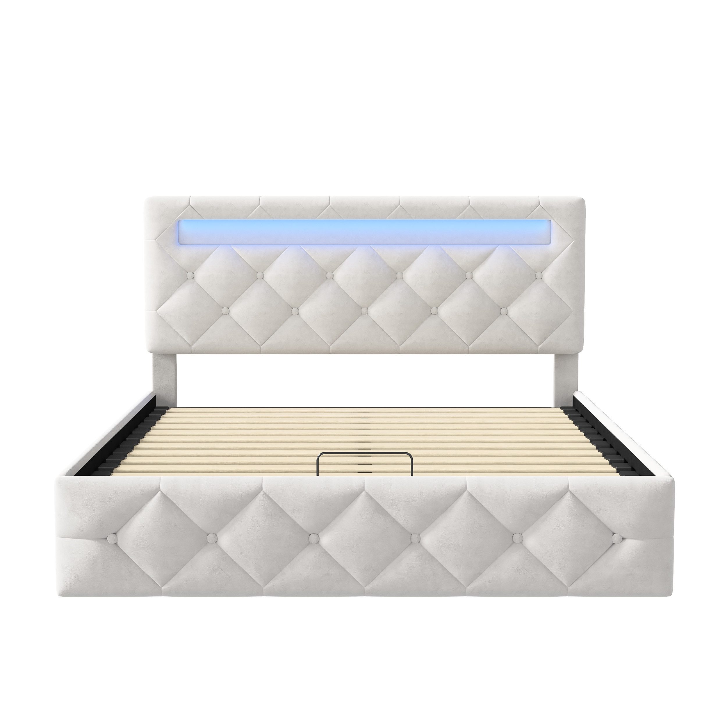 Furnishings Home Polsterbett Doppelbett mit LED, Hydraulisch anhebbarer Sta günstig online kaufen
