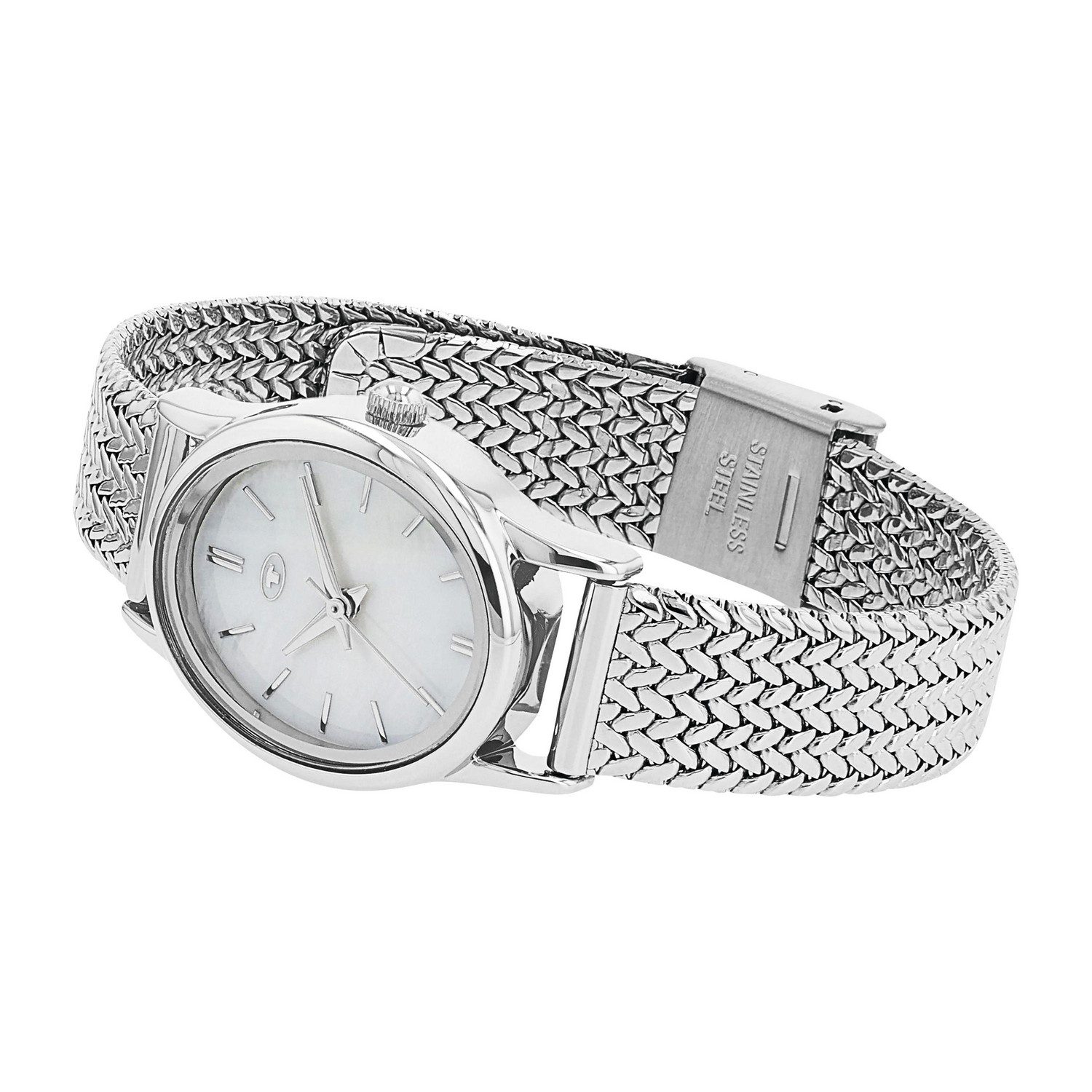 TOM TAILOR Quarzuhr 2100497, Armbanduhr, Damenuhr, Edelstahlarmband, analog