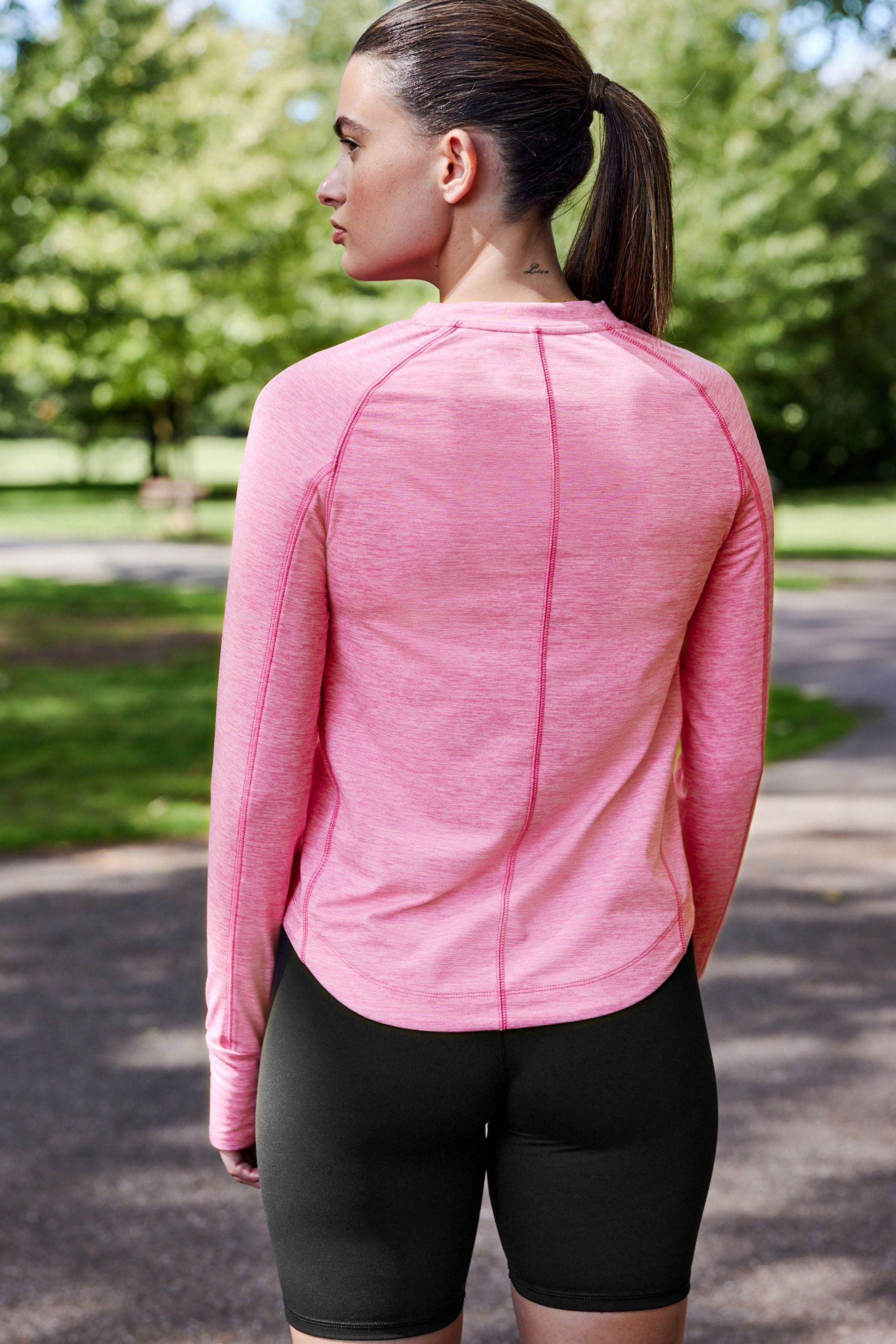 Sports Next Outdoor Sweatshirt Next Meliertes (1-tlg) Pink Oberteil