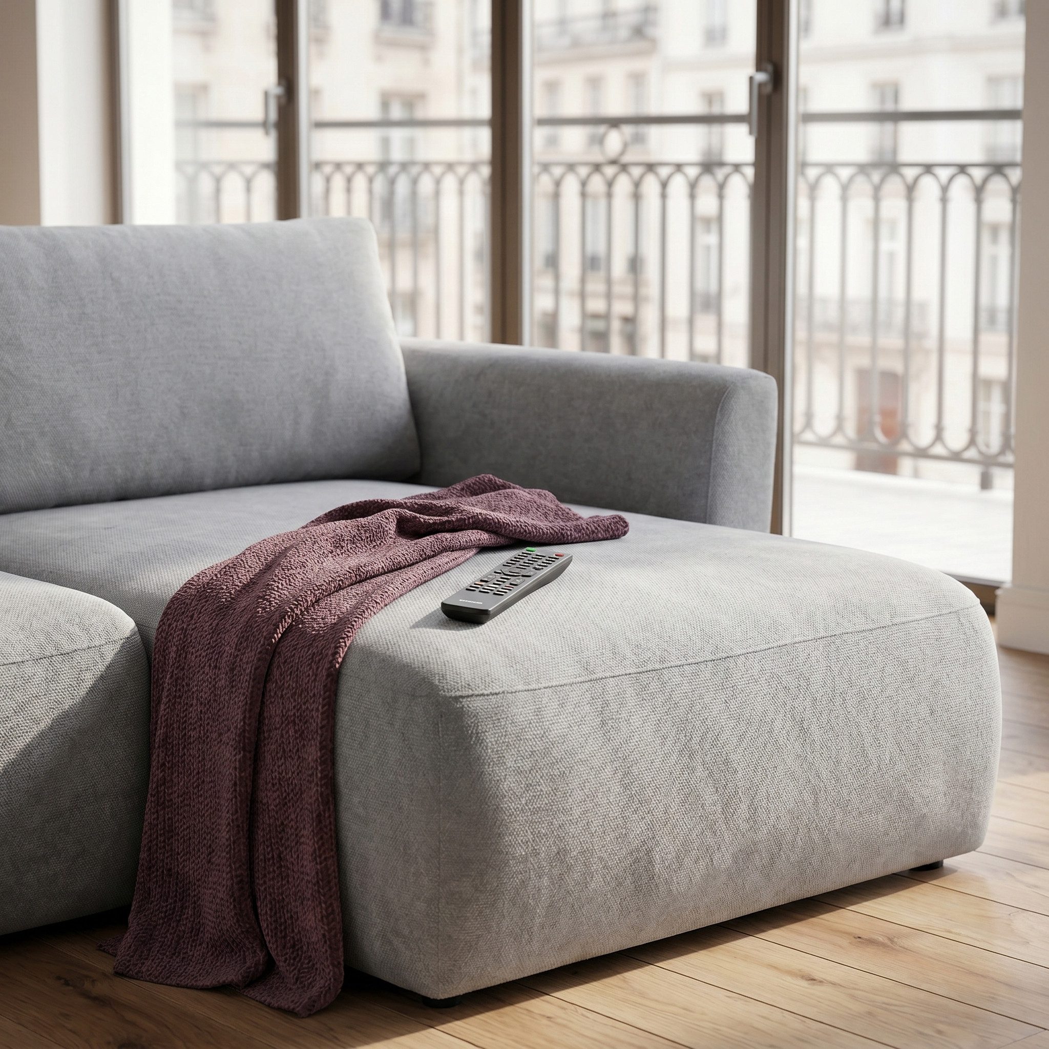 Muffo Ecksofa Bella mit Schlaffunktion Easy-Clean, mit Schlaffunktion und Bettkasten 230x165 cm, mit Armlehnen und Stauraum