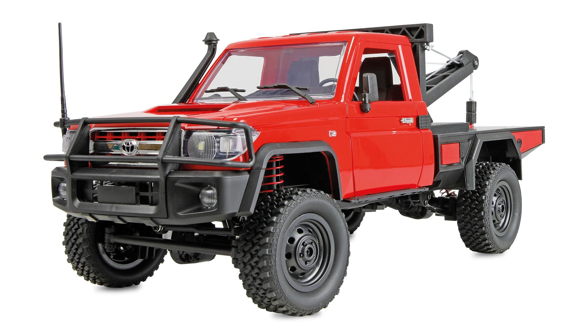 Amewi RC-Buggy Amewi Toyota Land Cruiser Crawler Abschleppwagen 4WD 1:12 RTR rot