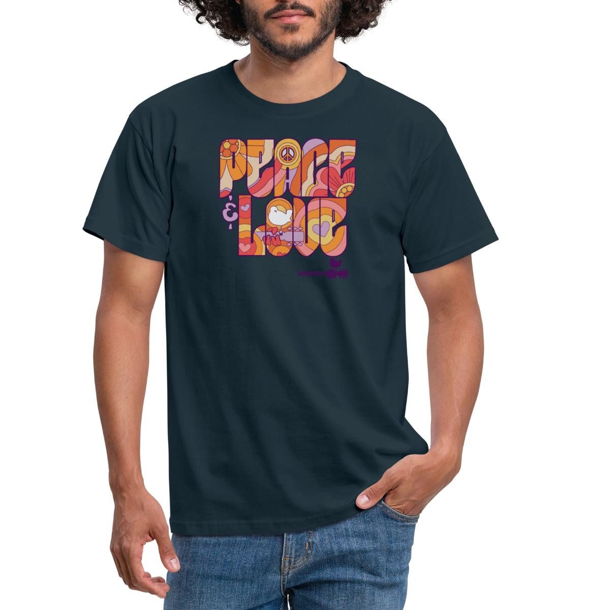 Spreadshirt T-Shirt Woodstock Peace Love Hippie günstig online kaufen