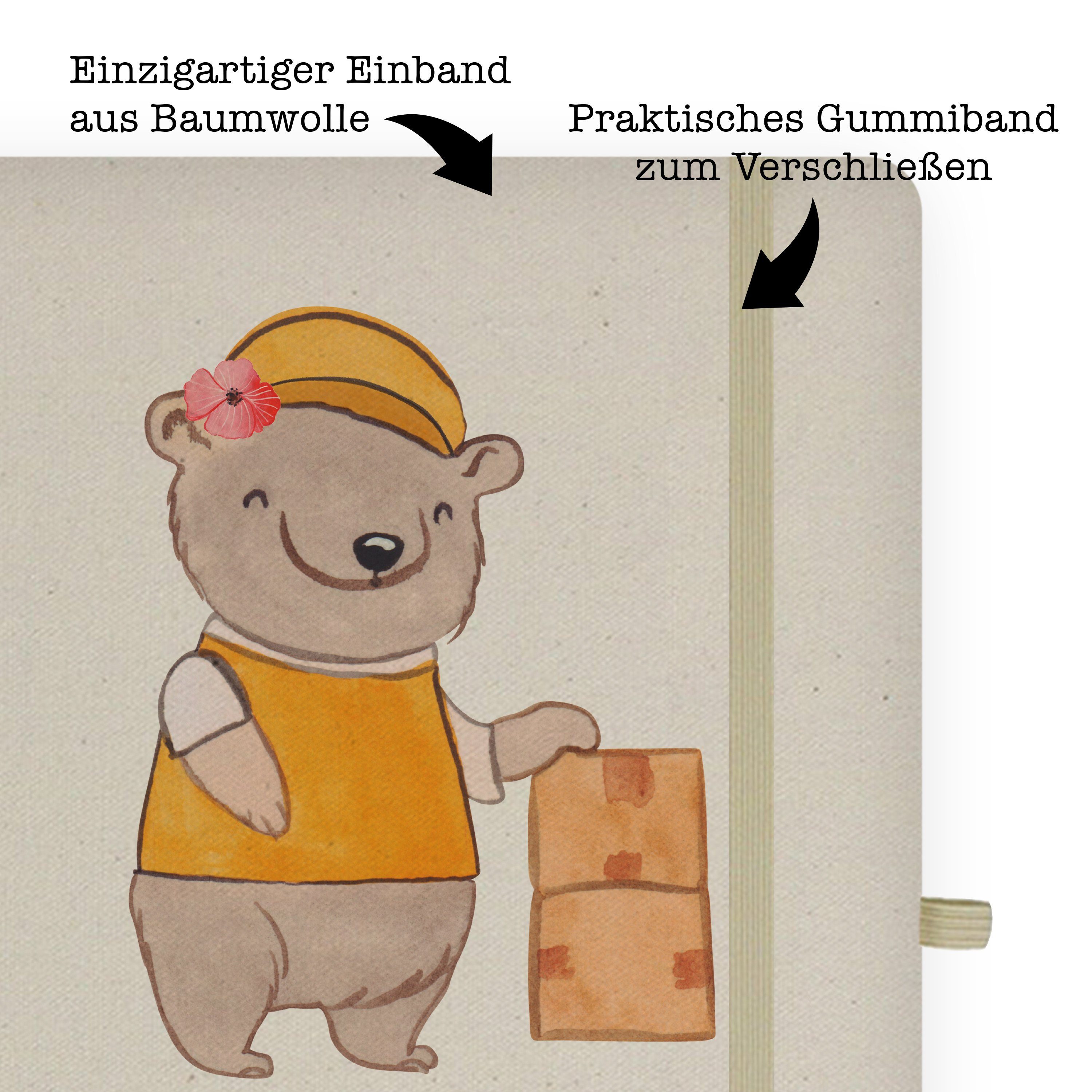 Transparent Mr. Abschied Panda Lieferdienstmitarbeiterin Notizbuch & - Panda Mr. - & mit Herz Mrs. Geschenk, Mrs.