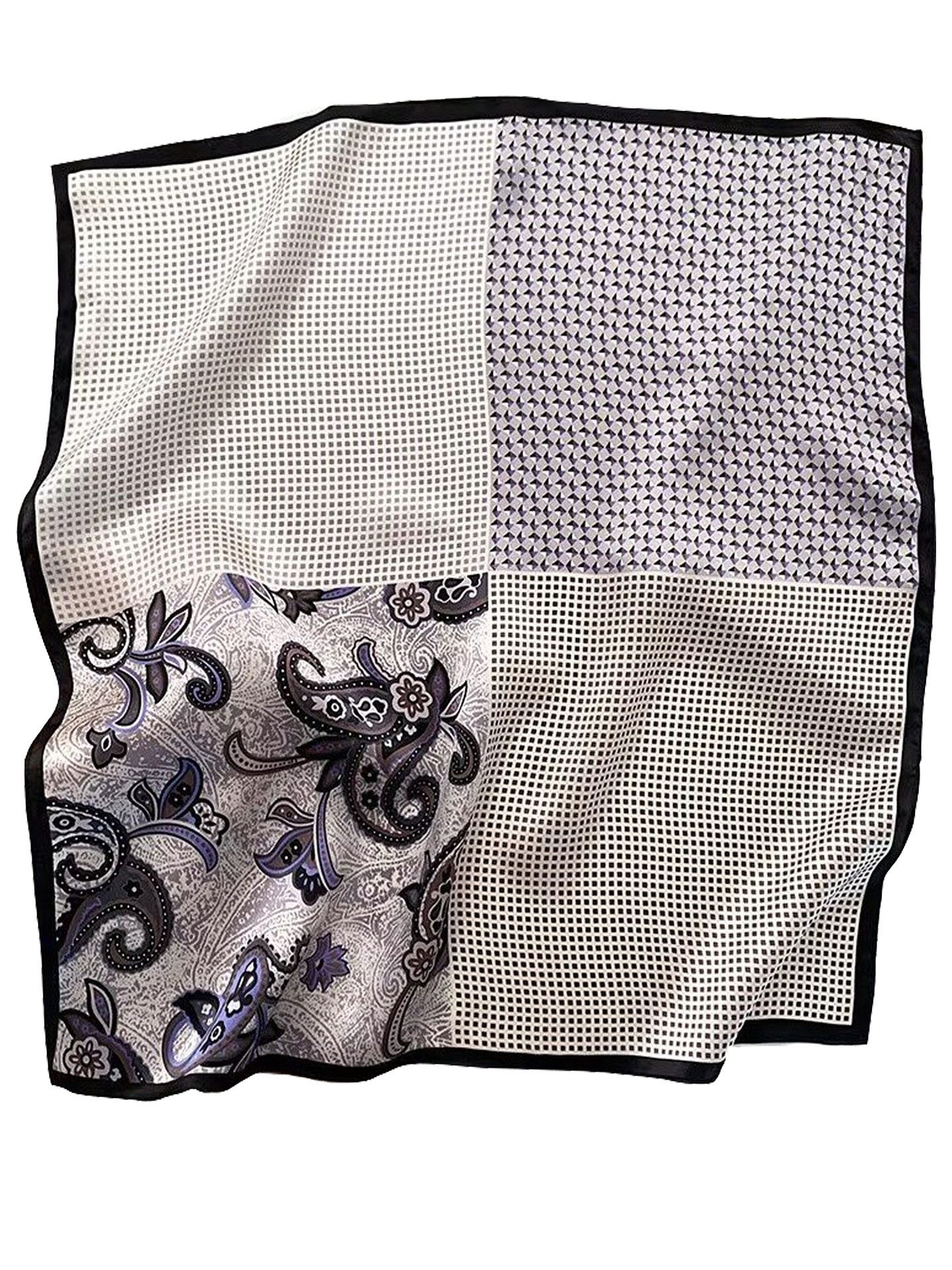 Moschen-Bayern Halstuch Halstuch Damen Herren Nickituch Seidentuch Seidenhalstuch Blau Schwarz