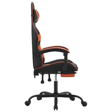 vidaXL Gaming-Stuhl Gaming-Stuhl mit Fußstütze Drehbar Schwarz & Orange Kunstleder (1 St)