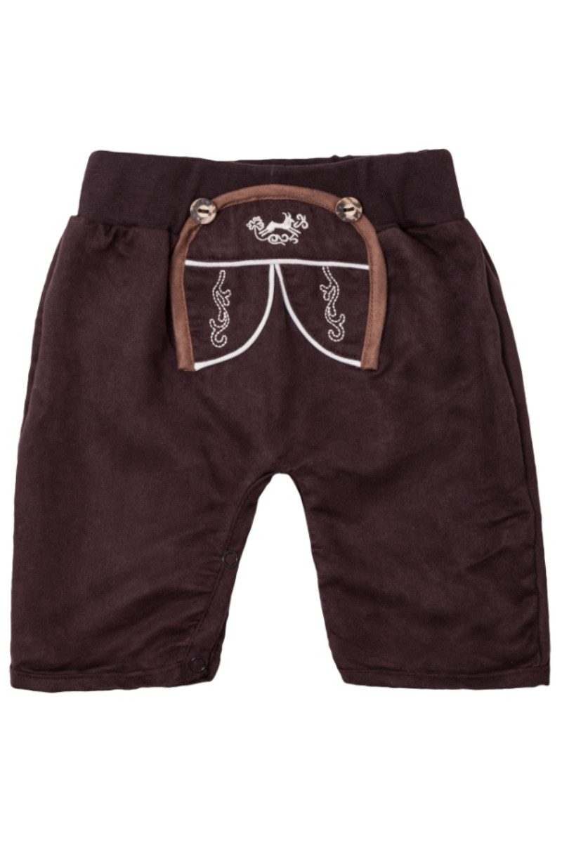 Isar-Trachten Trachtenkleid Babyhose - LEDAHOSN - dunkelbraun