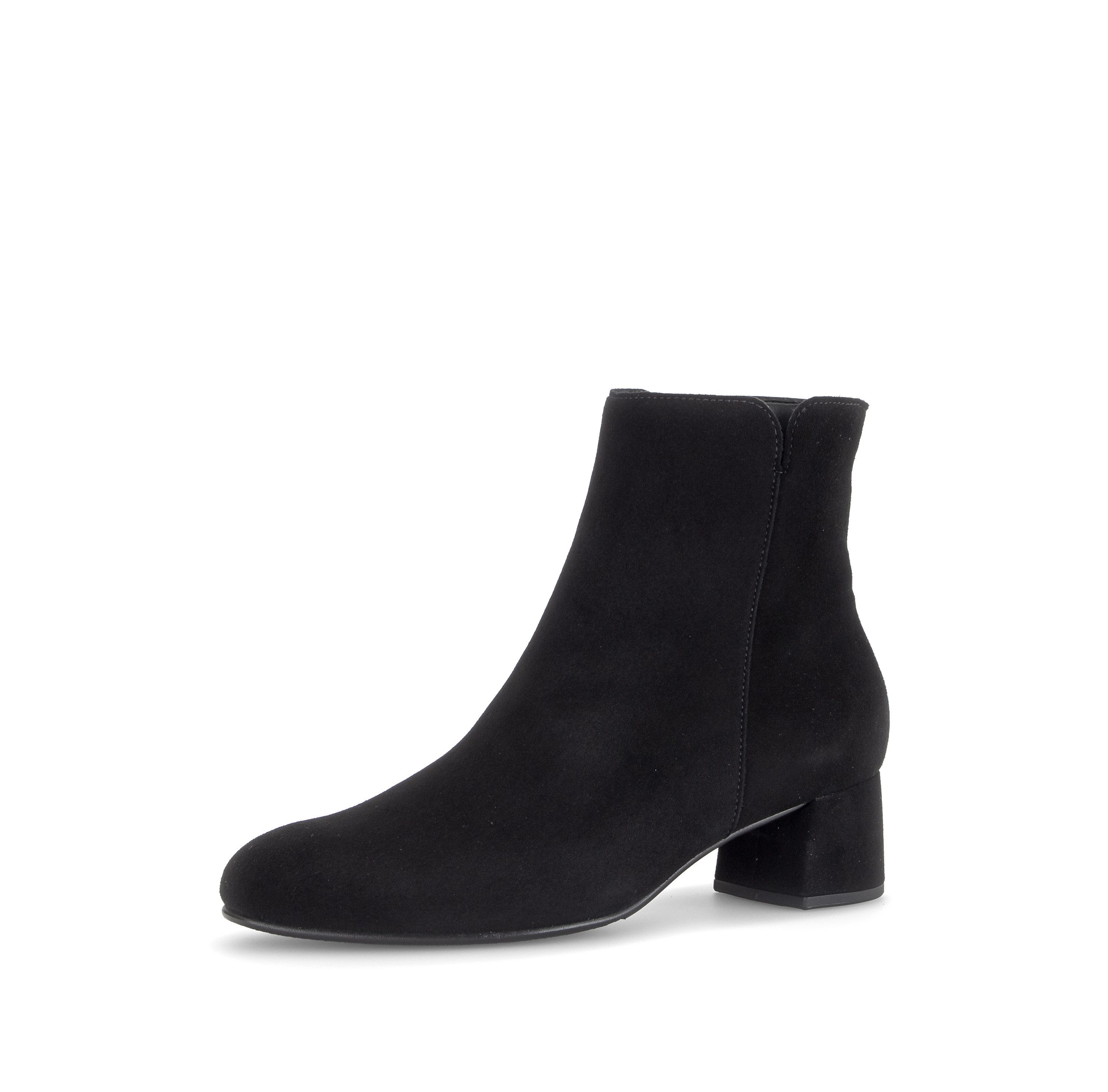 Gabor Stiefelette Blockabsatz, Ankleboots mit praktischem Reißverschluss, schmale Form