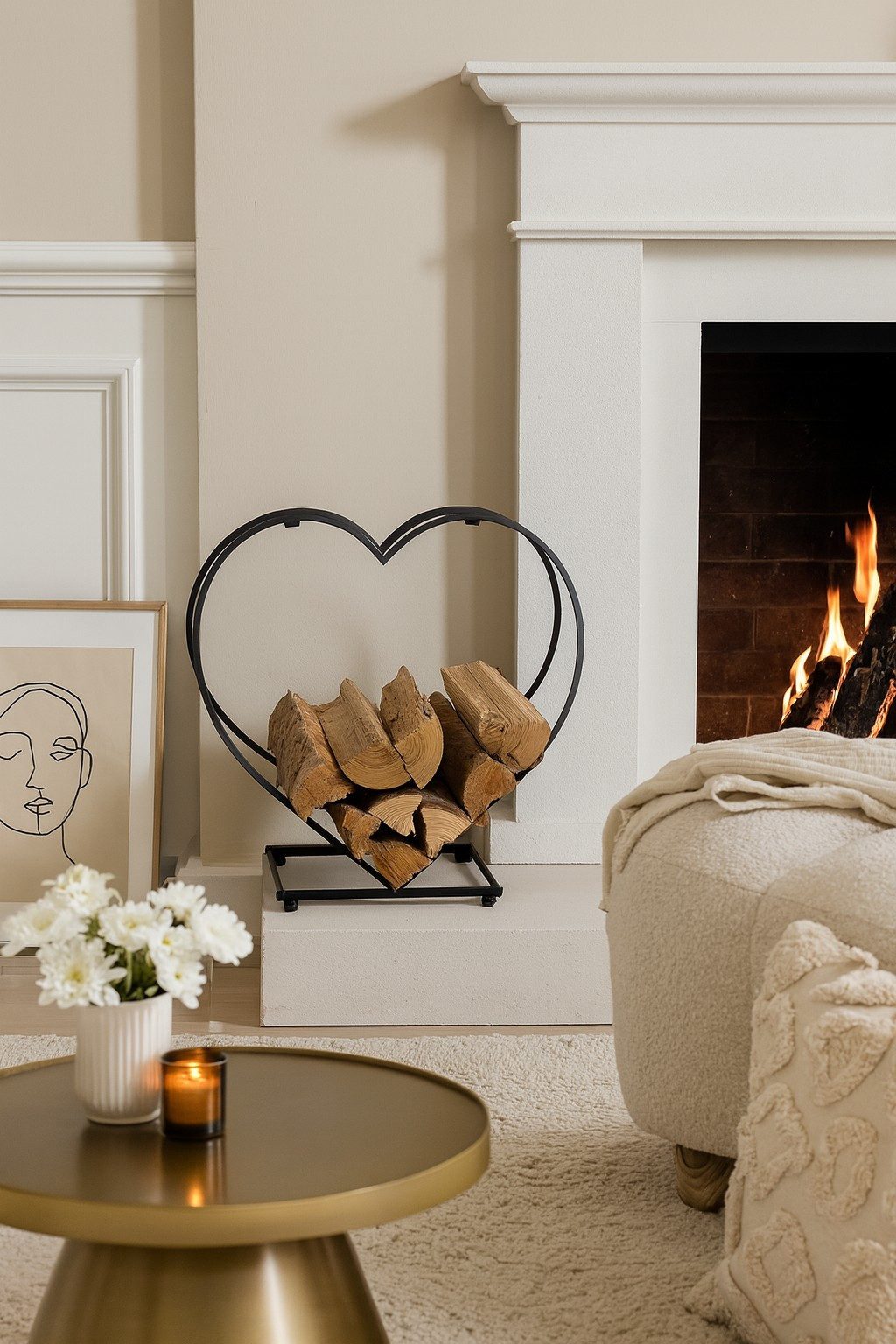 moebel-direkt-online Kaminholzregal Bert, BxTxH:53x25x53 cm, (1-St), aus St günstig online kaufen