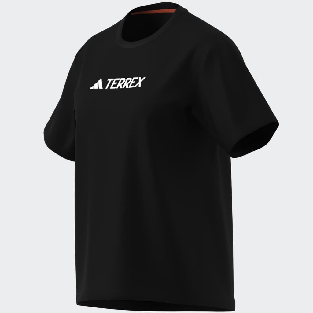 adidas TERREX Funktionsshirt W TX LOGO TEE für Sportmode und Outdoormode, mit Kurzarmdesign, ohne Verschluss