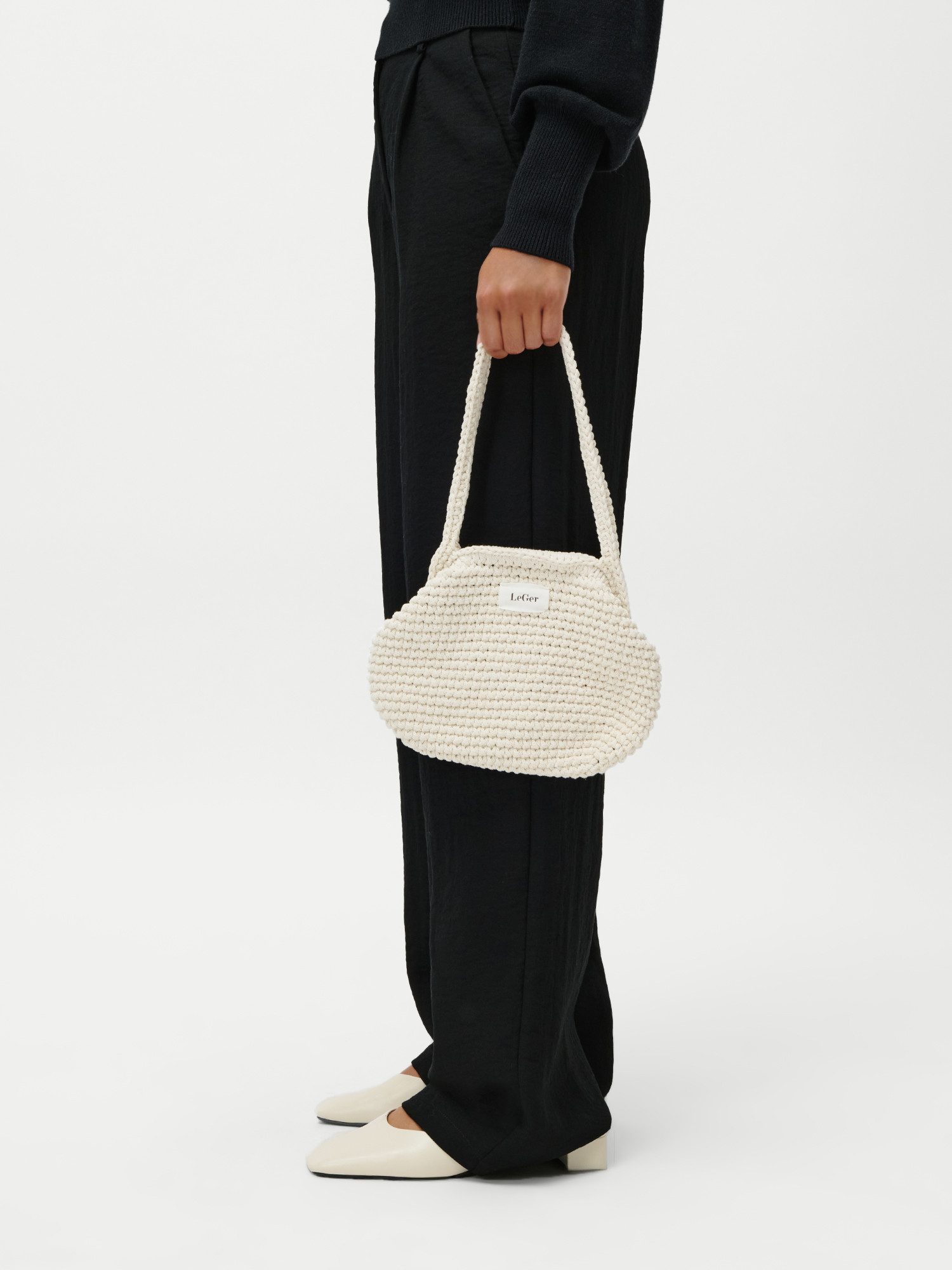 LeGer Handtasche Perle Bag, in Häkeloptik