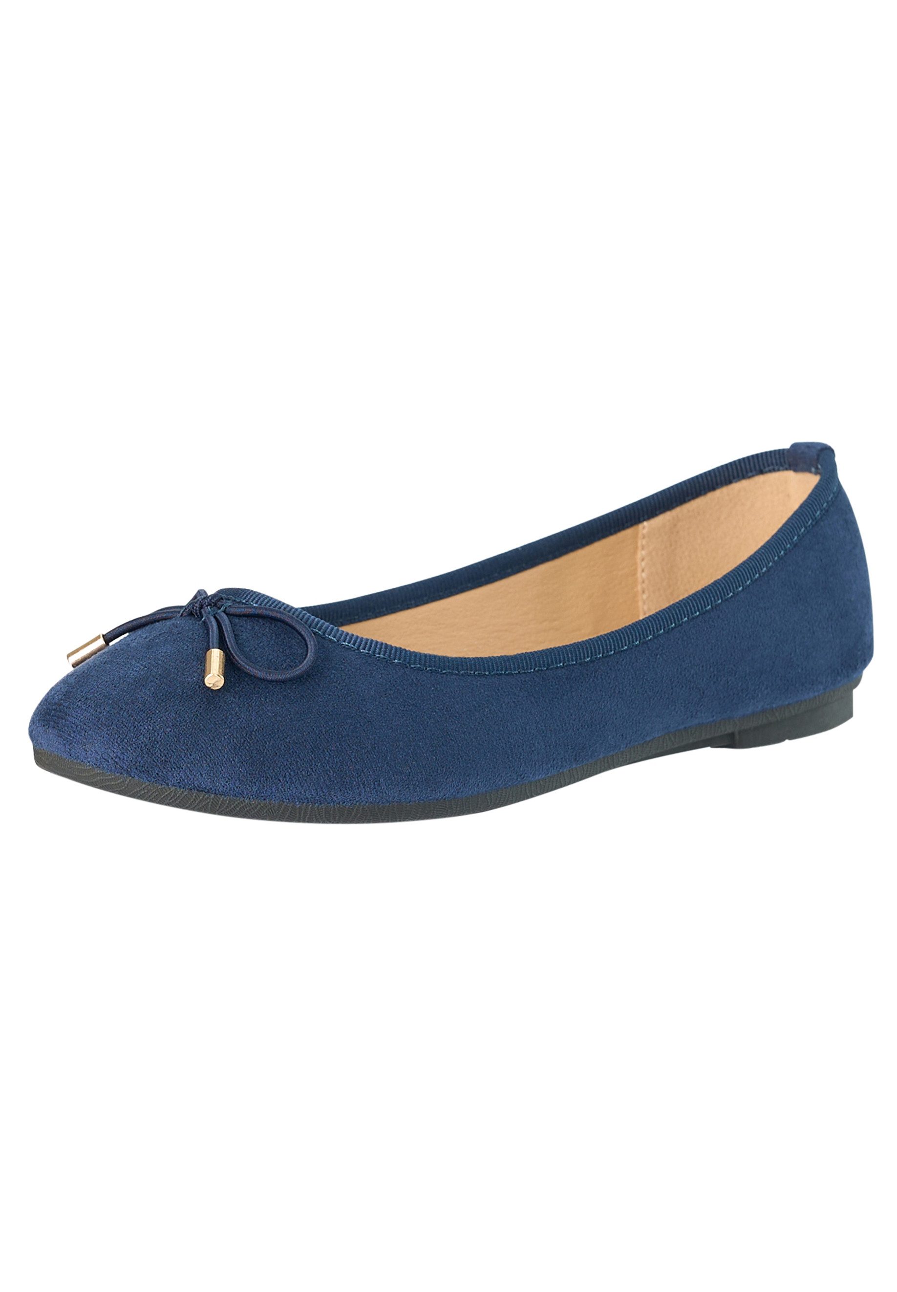 Day Vine Damen Ballerinas mit Schleife – flache Schlupfschuhe mit runder Spitze Ballerina