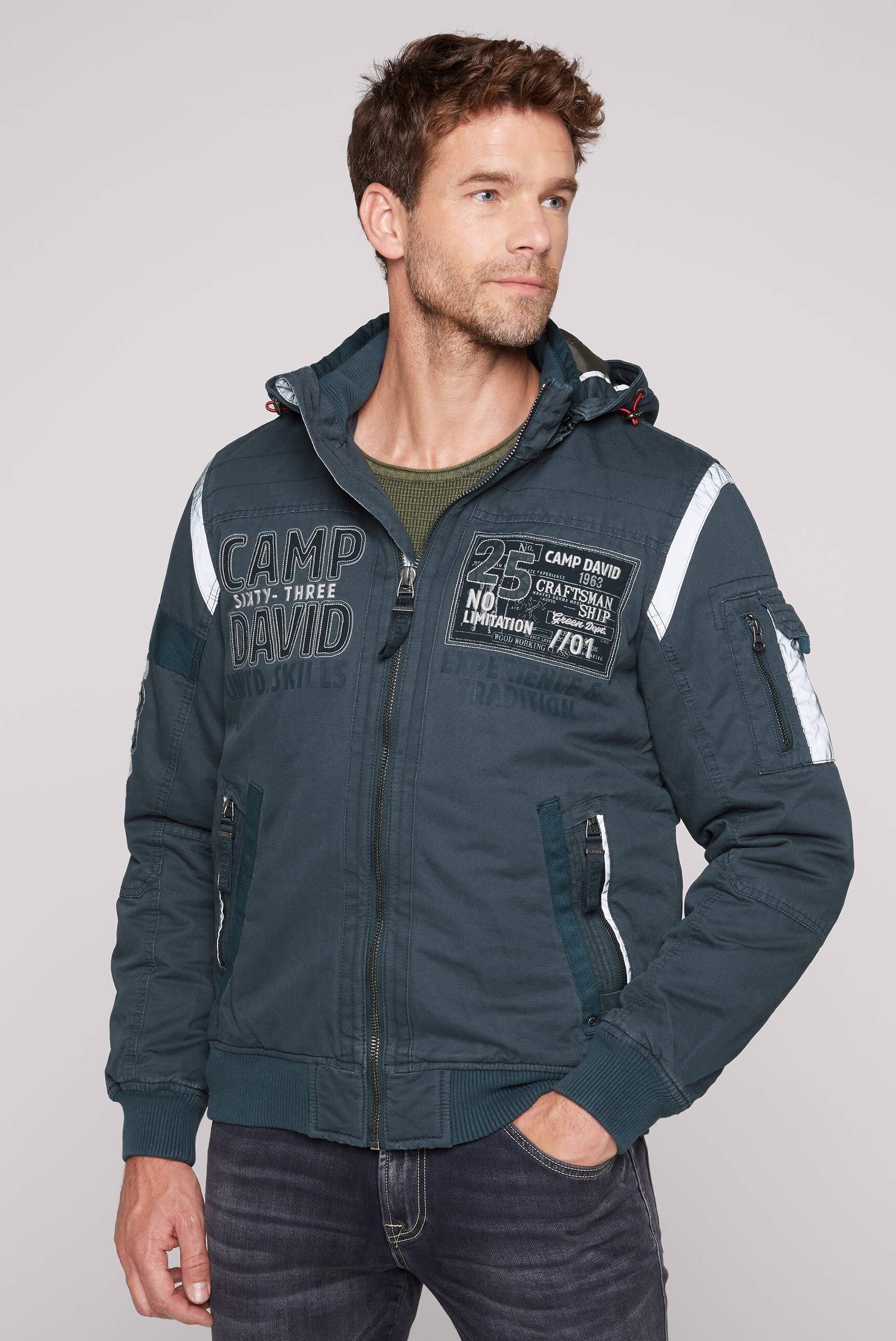 CAMP DAVID Winterjacke mit Stehkragen & Kapuze