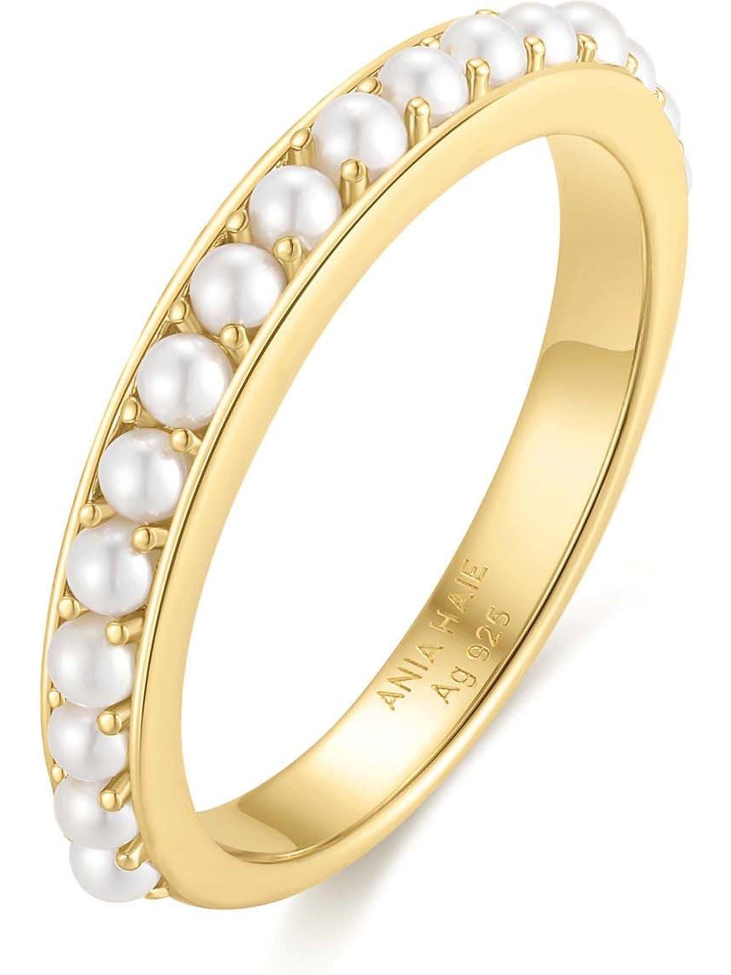 Ania Haie Fingerring Ania Haie Damen-Damenring 925er Silber Perlmutt