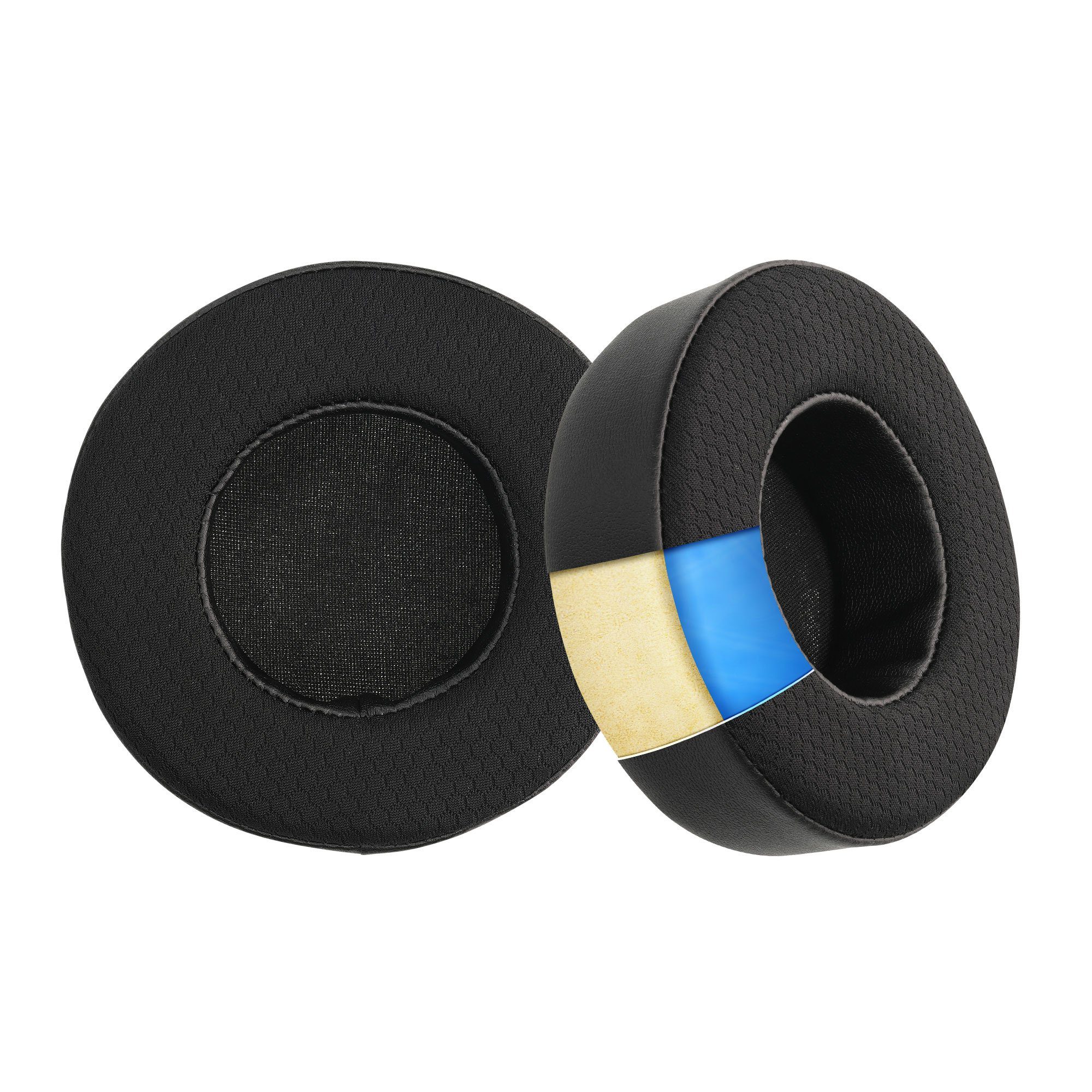 kwmobile 2x Ohr Polster für Corsair Virtuoso RGB Wireless Ohrpolster (Ohrpolster Kopfhörer Kunstleder für Over Ear Headphones Cooling Effekt)