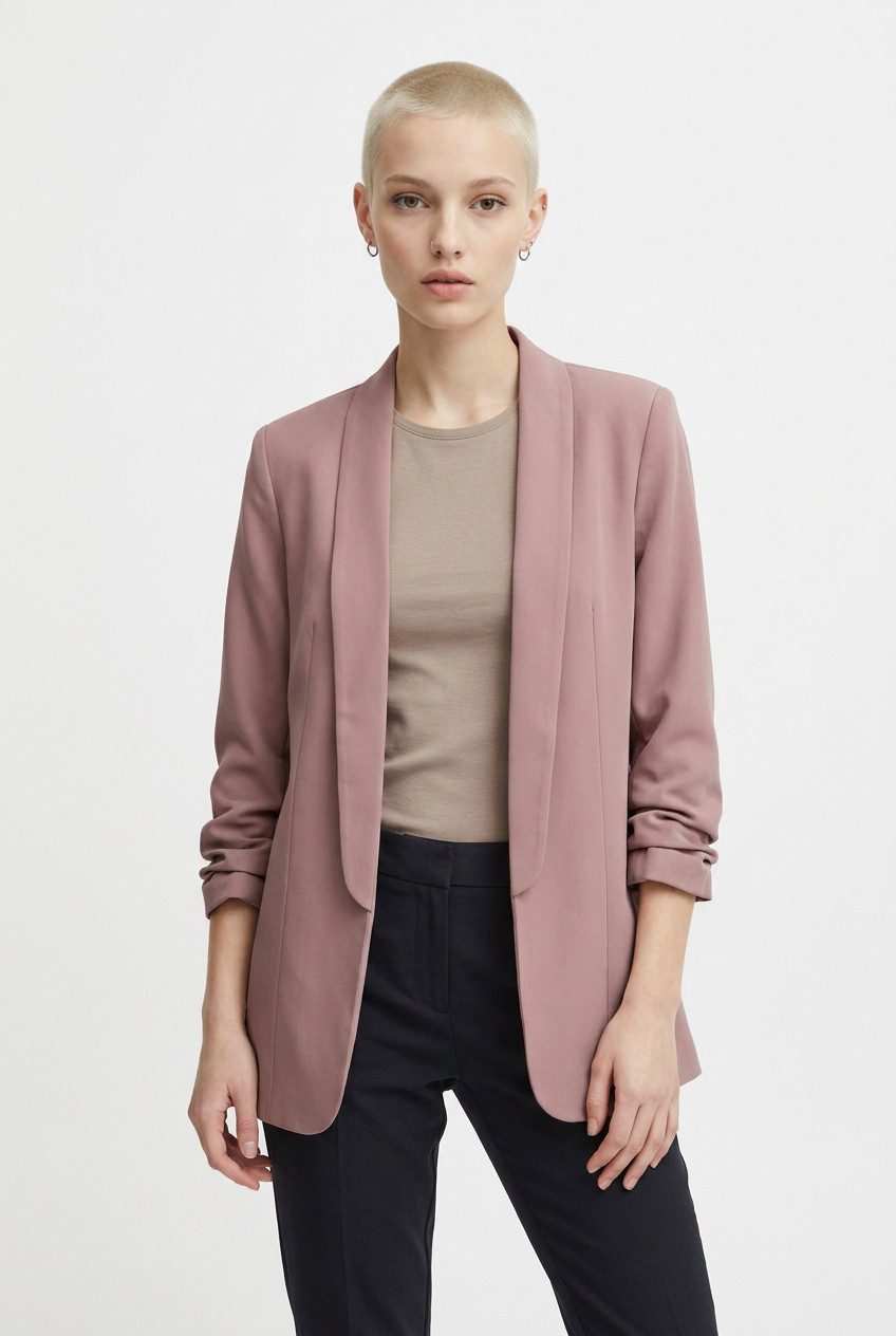 pieces Blusenblazer PCBOSELLA 3/4 BLAZER NOOS Materialmix, regular fit