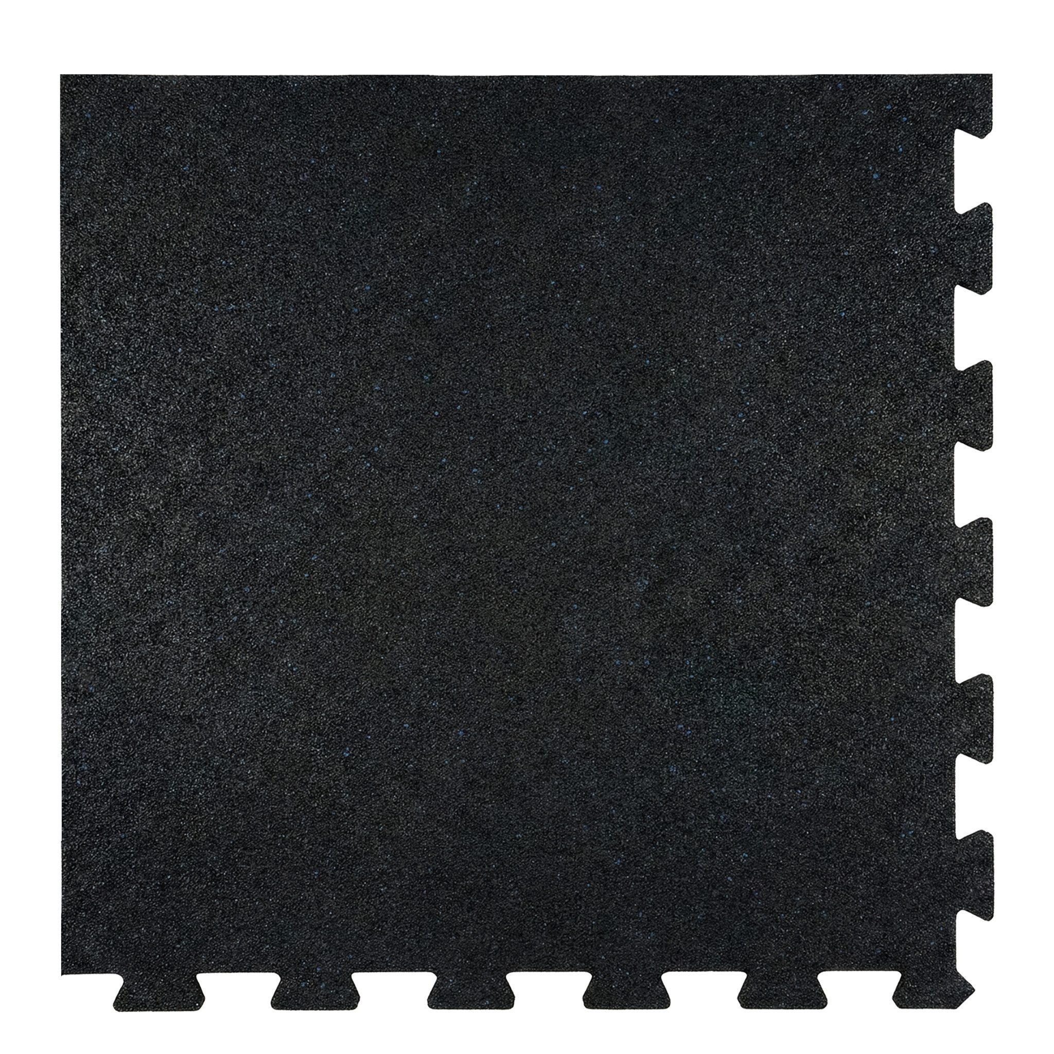 Floordirekt Sportmatte Gummi Steckmatte mit V-Interlocking-System für Fitnessgeräte, Erweiterbares Stecksystem, Geräuschreduzierend