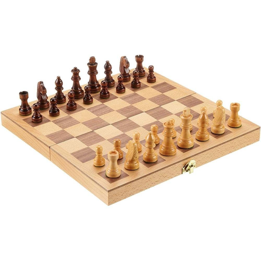 Philos Spiel, Schachkassette 2708 groß, Schach, Reiseschach, Reisekassette,  Schachspiel, Holz, Holzschach