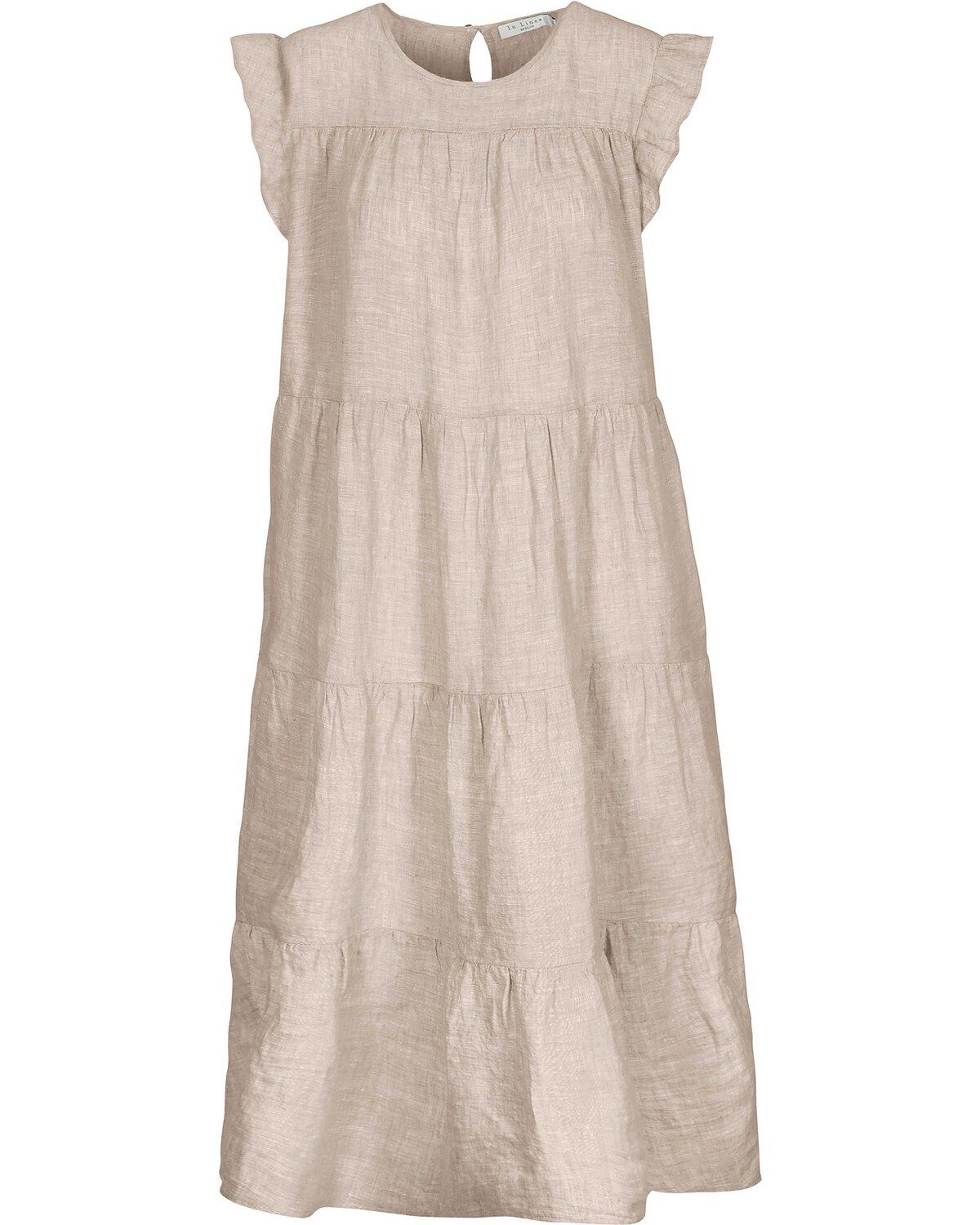 IN LINEA Midikleid Leinen-Stufenkleid günstig online kaufen