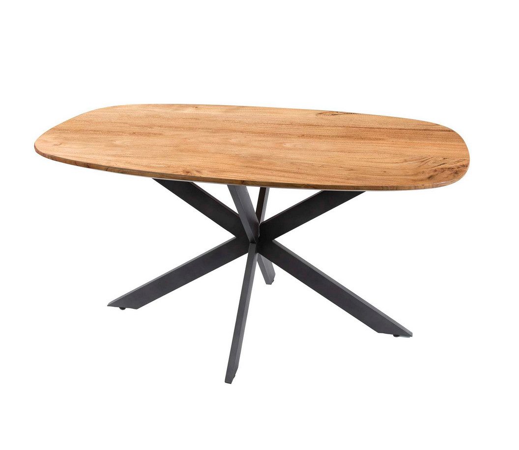 Maison ESTO Esstisch Esszimmertisch ESCANDI oval Akazie massiv 150 cm Küche günstig online kaufen