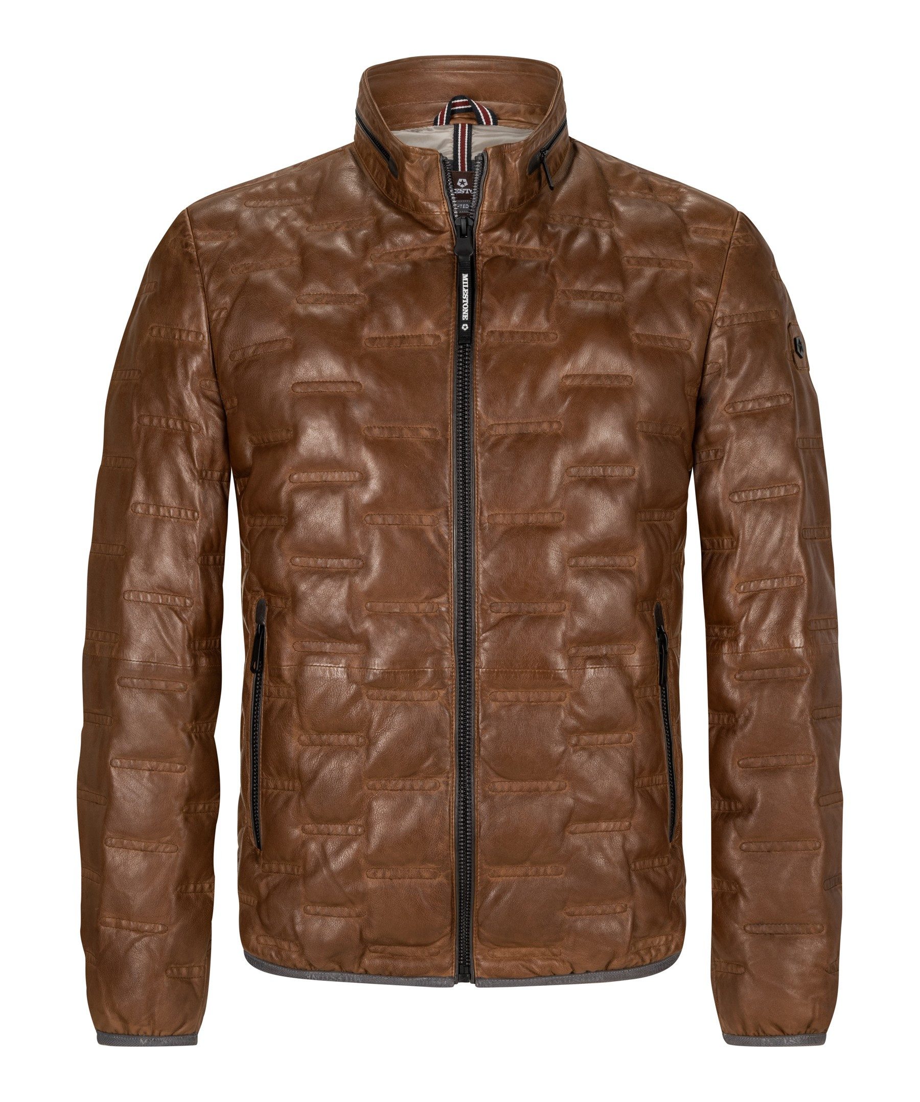 MILESTONE Lederjacke MSAversa Butterweiches Lammnappa mit Steppoptik & Sorona® Wattierung – Bild 4 von 5