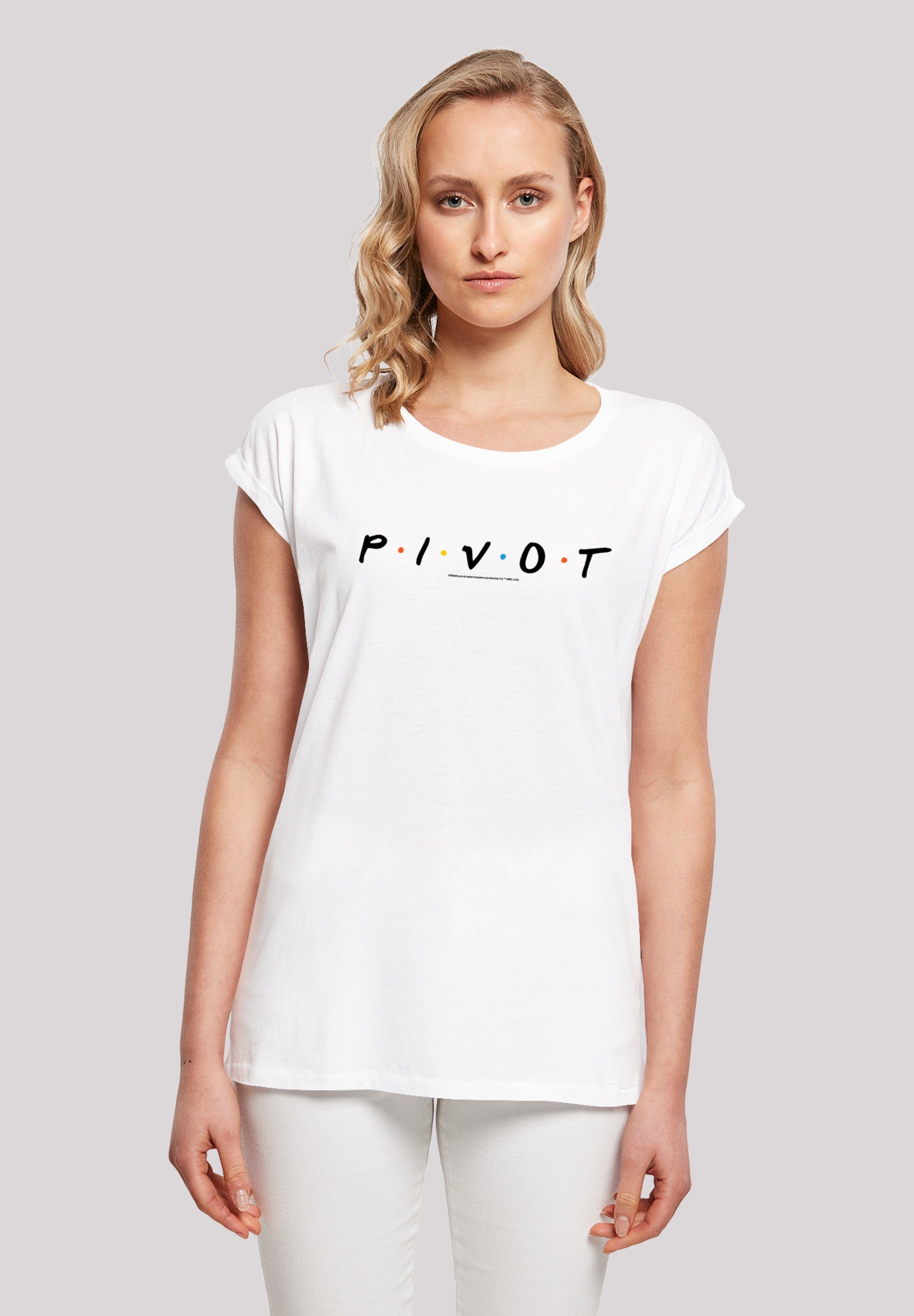Damen Shirts F4NT4STIC T-Shirt Extended Shoulder T Shirt 'FRIENDS TV Serie Pivot Logo'