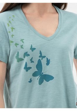 ORGANICATION T-Shirt T-Shirt aus Bio-Baumwolle mit Schmetterling-Print in Miamisky