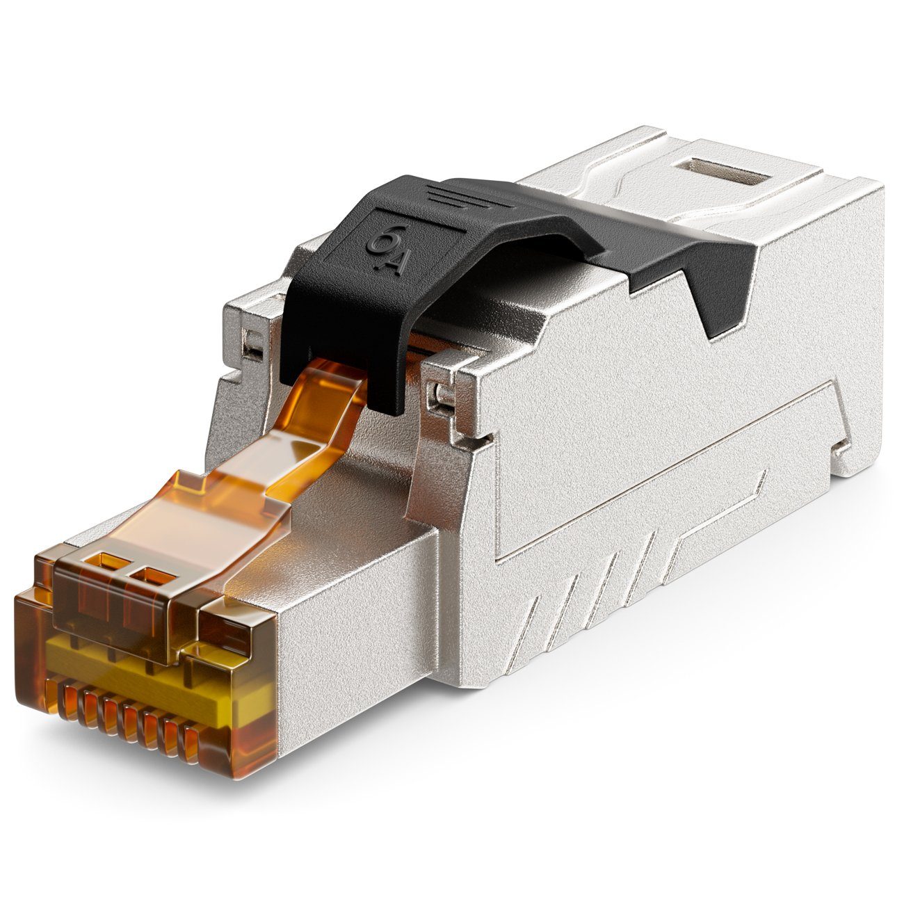 deleyCON deleyCON 1x CAT 6a Netzwerkstecker Werkzeuglos Netzwerkkabel Netzwerk-Adapter
