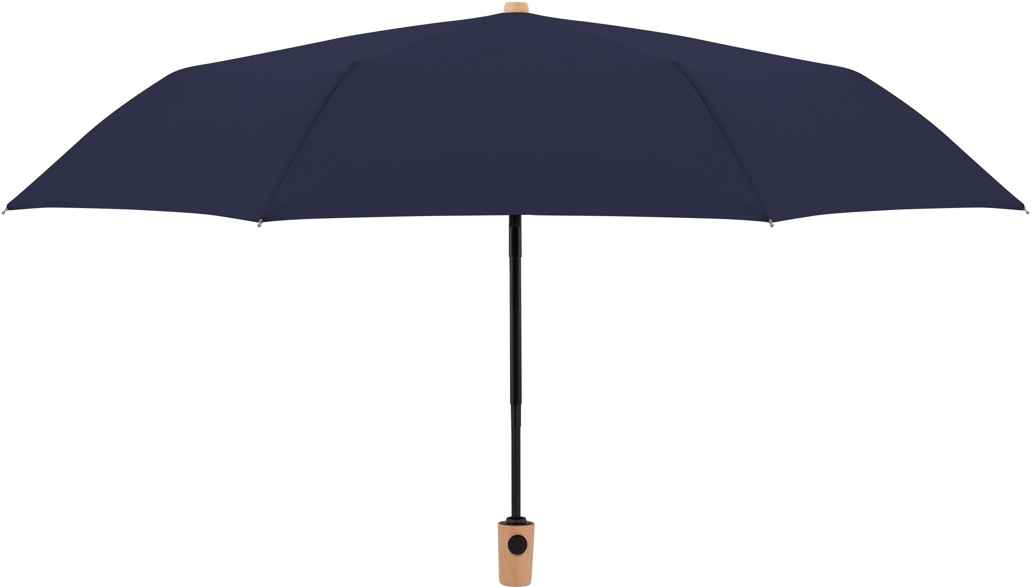 Wald Taschenregenschirm mit doppler® blue, Magic, - aus aus nature Griff FSC®- schützt deep weltweit recyceltem Material