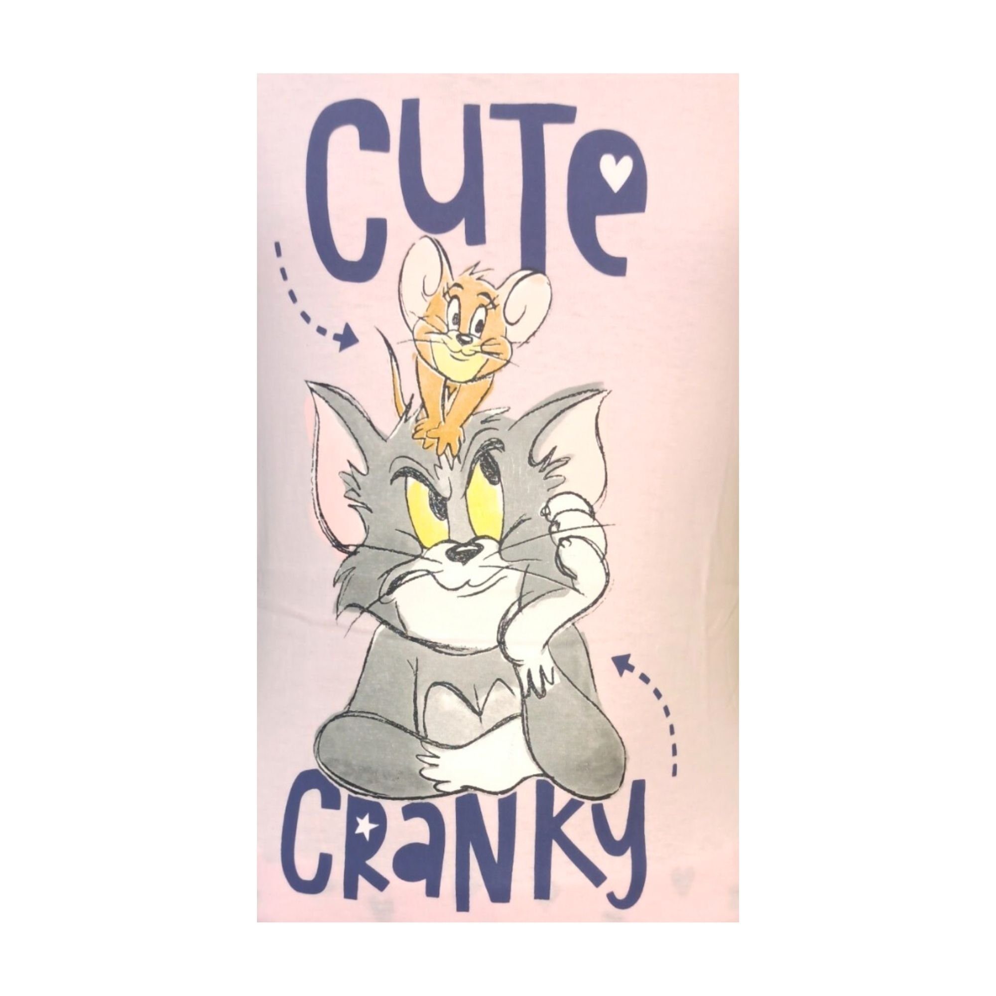 Baumwolle cranky 98-128 (2 cm cute Jerry Shorty Tom Mädchen aus kurz - & Pyjama Set Gr. tlg) Rosa Schlafanzug