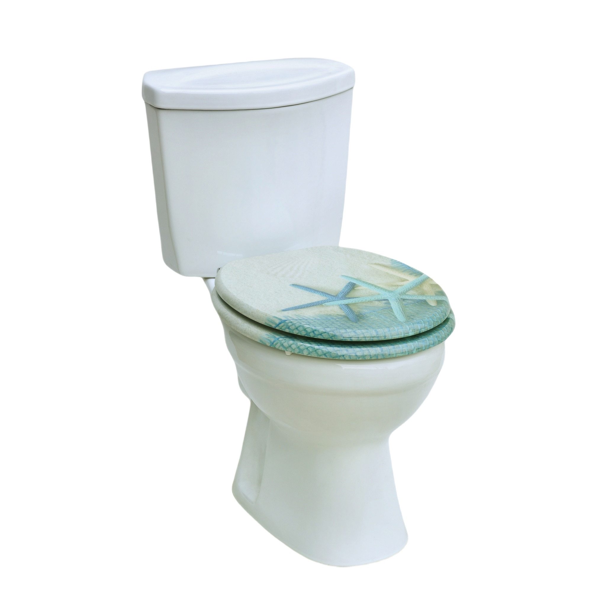 SINOBATH WC-Sitz WC-Sitz mit Absenkautomatik,MDF Holzkern,Toilettensitz