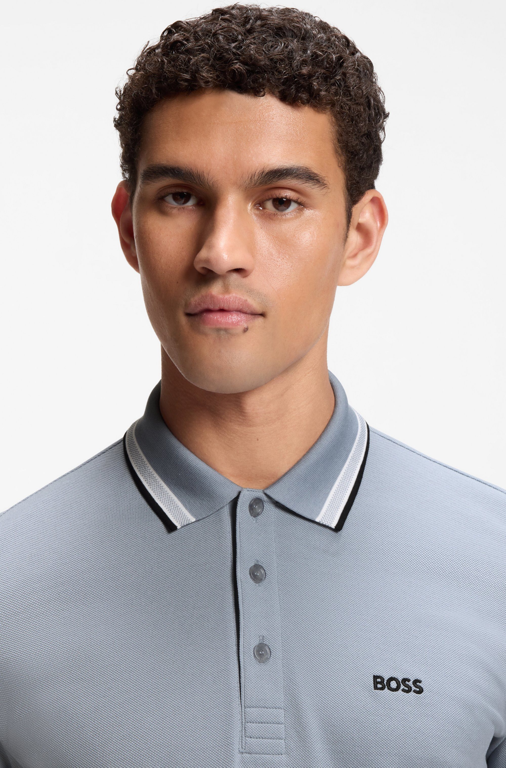 BOSS GREEN Poloshirt Paddy Regular Fit atmungsaktive Piqué-Webstruktur, Flachstrickkragen, gerader Schnitt – Bild 3 von 5