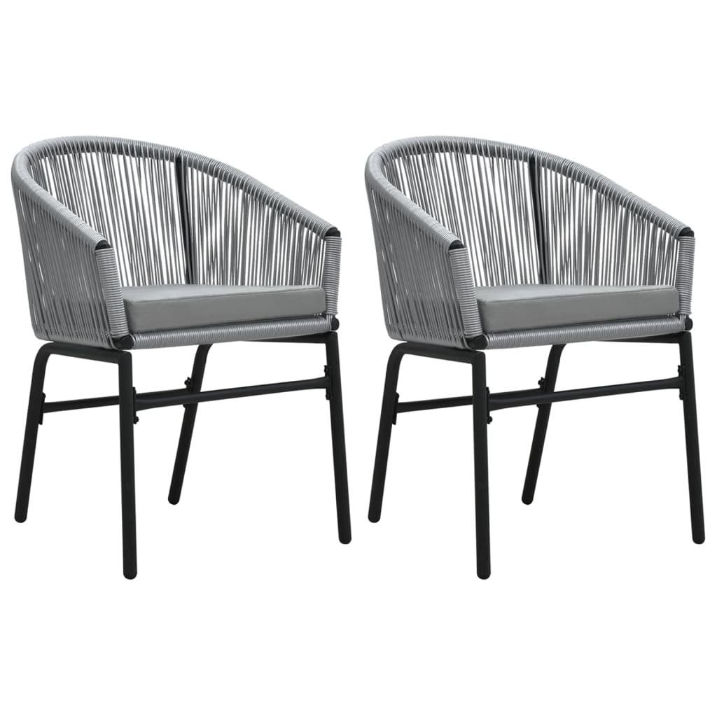 vidaXL Garten-Essgruppe 3-tlg. Garten-Essgruppe Grau, (2-tlg) günstig online kaufen