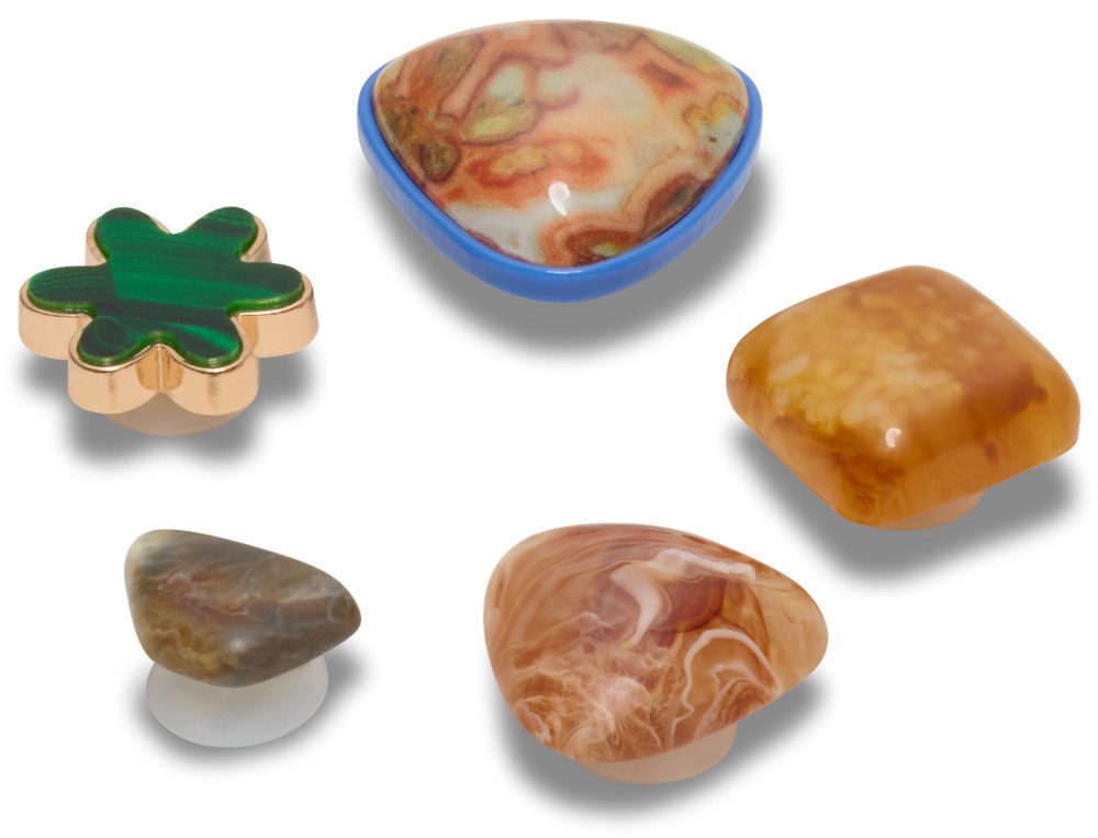 Crocs Schuhanstecker Jibbitz™ Crafted Stones (Set, 5-tlg., Kein Spielzeug. Nicht für Kinder unter 3 Jahren geeignet), Charm Anstecker