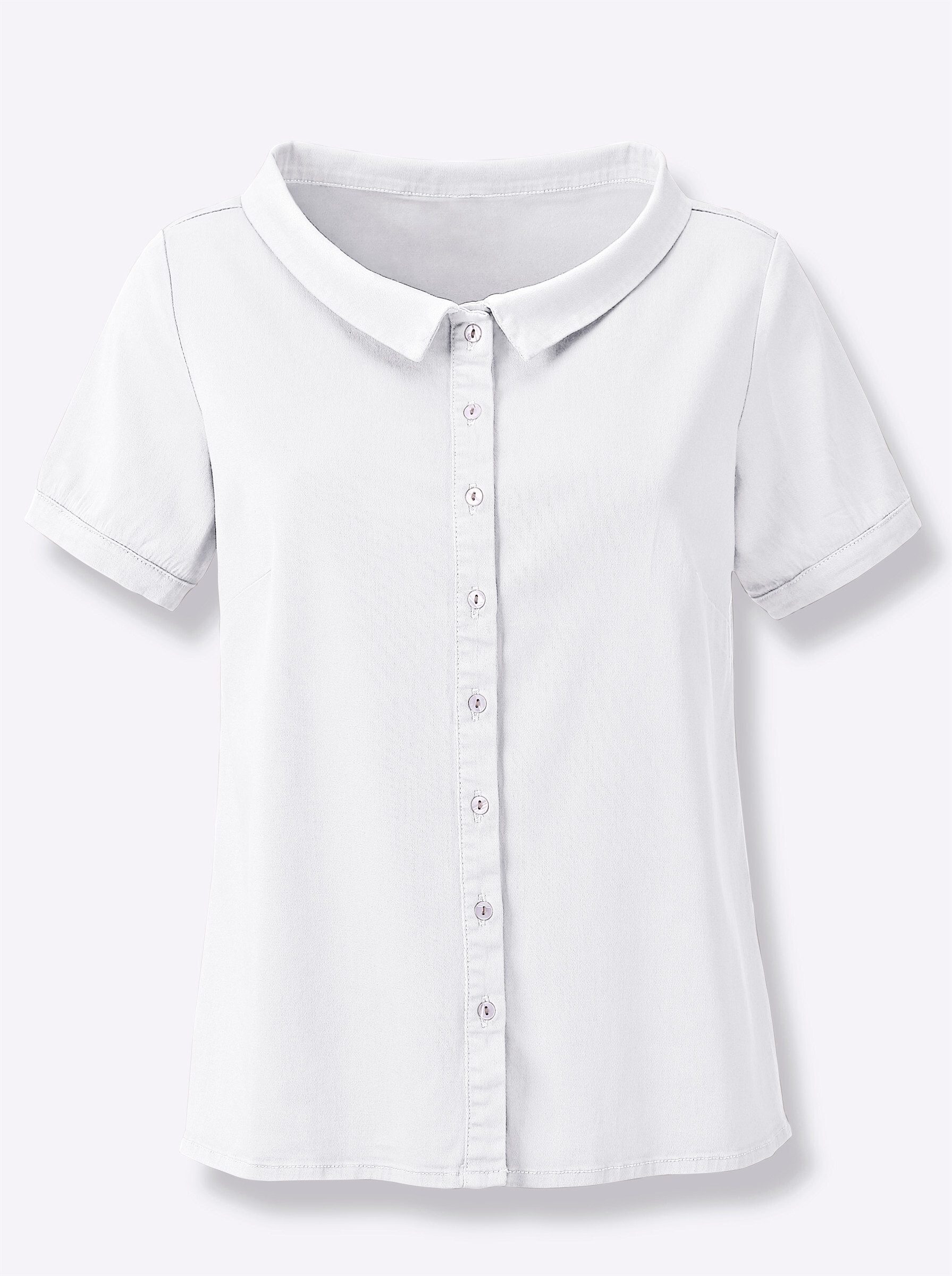 Klassische Bluse Bluse Kurzarm