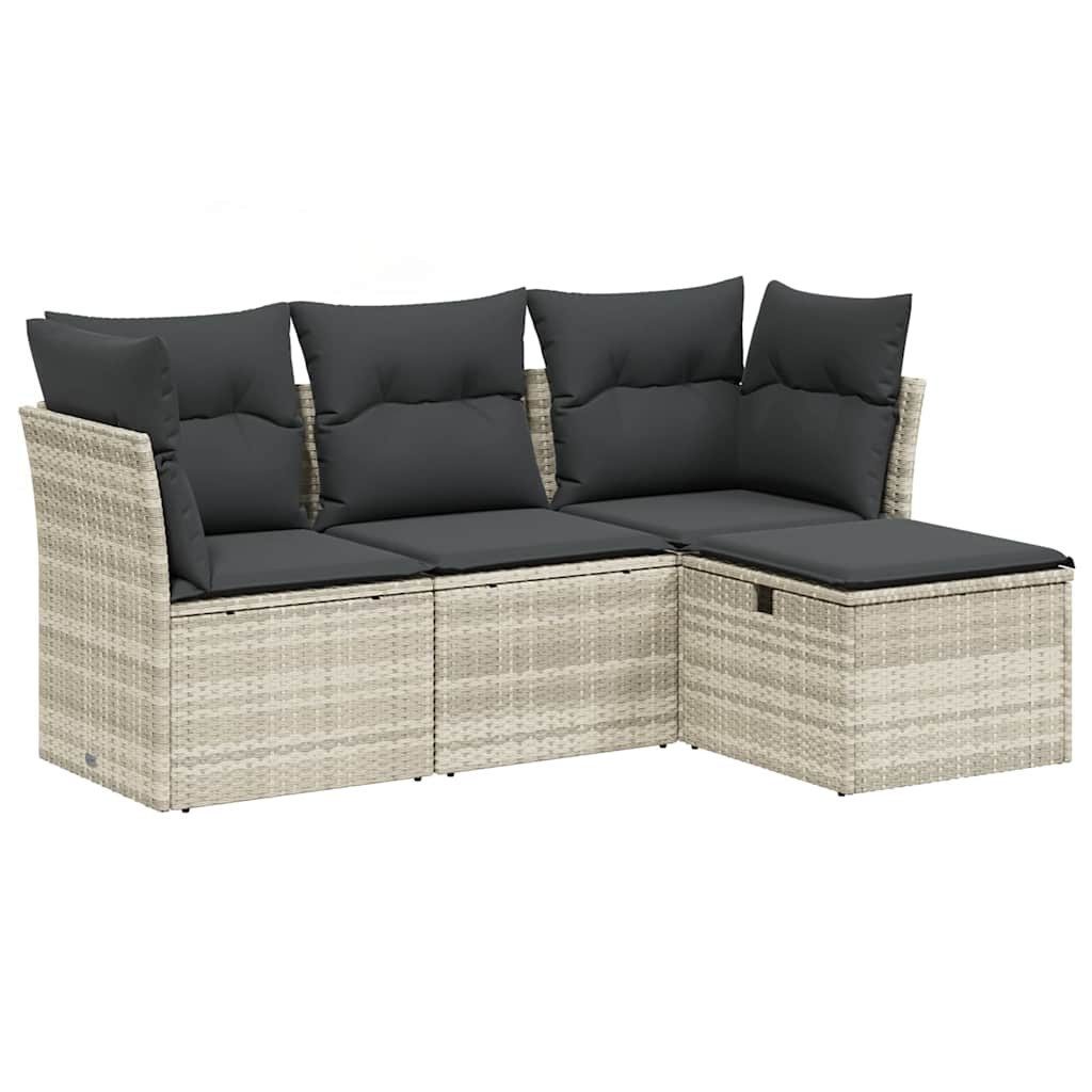 vidaXL Gartenlounge-Set 4-tlg. Garten-Sofagarnitur mit Kissen günstig online kaufen