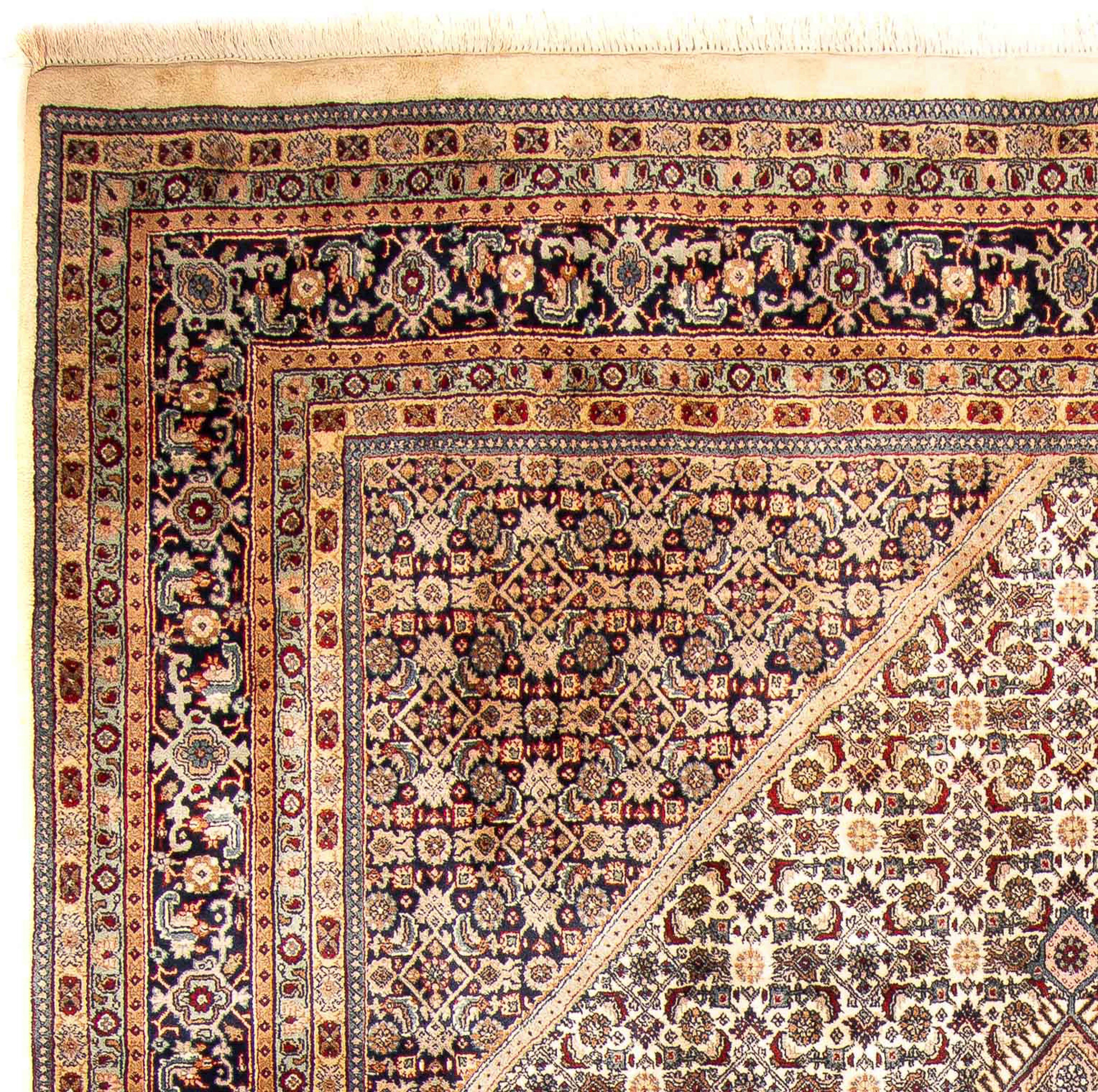 Orientteppich Bidjar mm, rechteckig, Höhe: morgenland, - Wohnzimmer, - Handgeknüpft, 15 - Zertifikat beige, mit Indus cm 300 Einzelstück 200 x