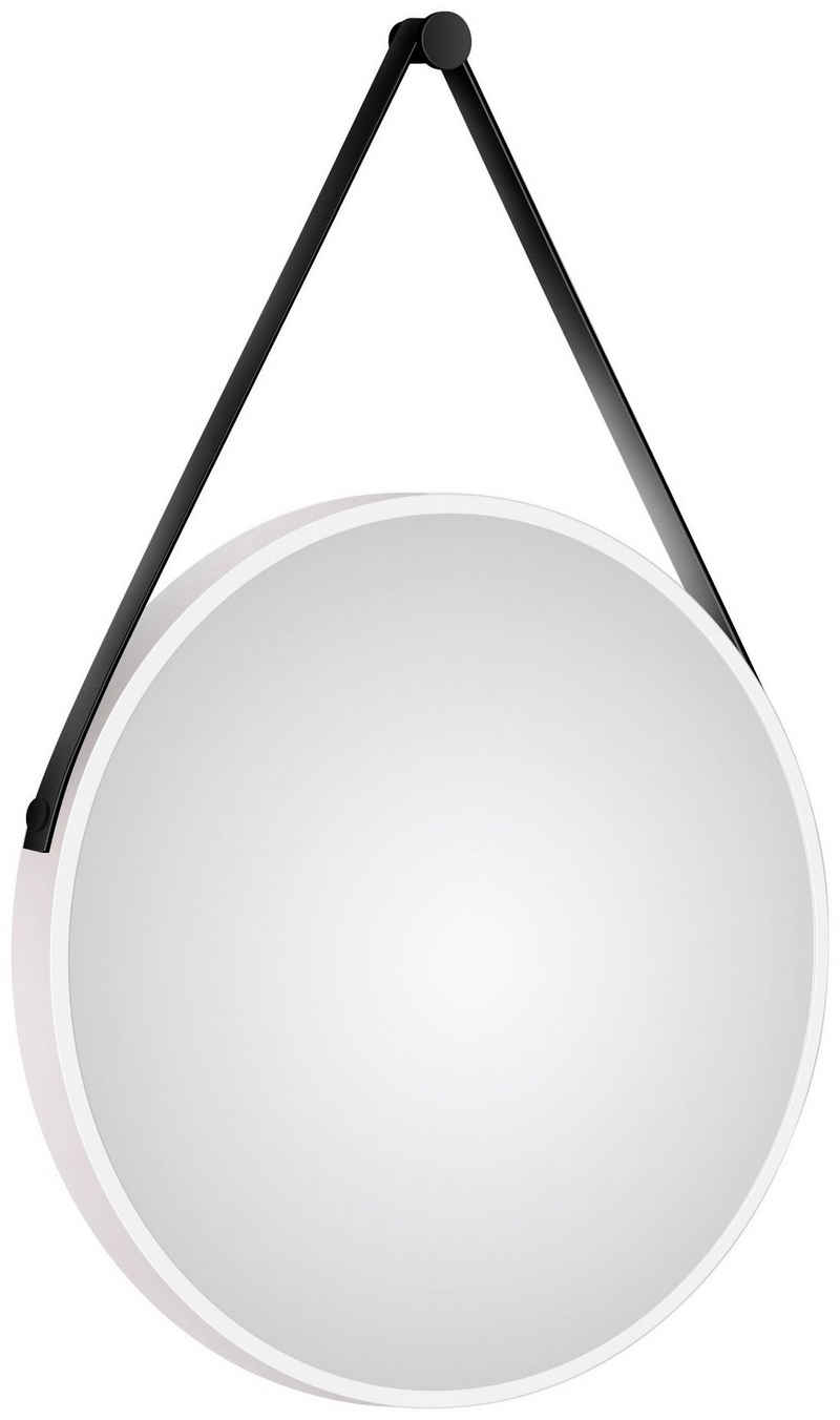 Talos LED-Lichtspiegel, rund, mit indirekter LED Beleuchtung, matt Ø 50 cm