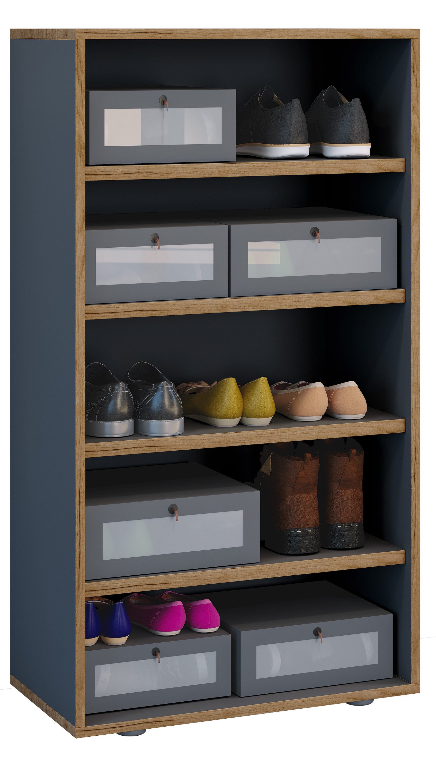 VCM Schuhregal Schuhschrank Salia H. 110 x B. 60 x T. 33 cm