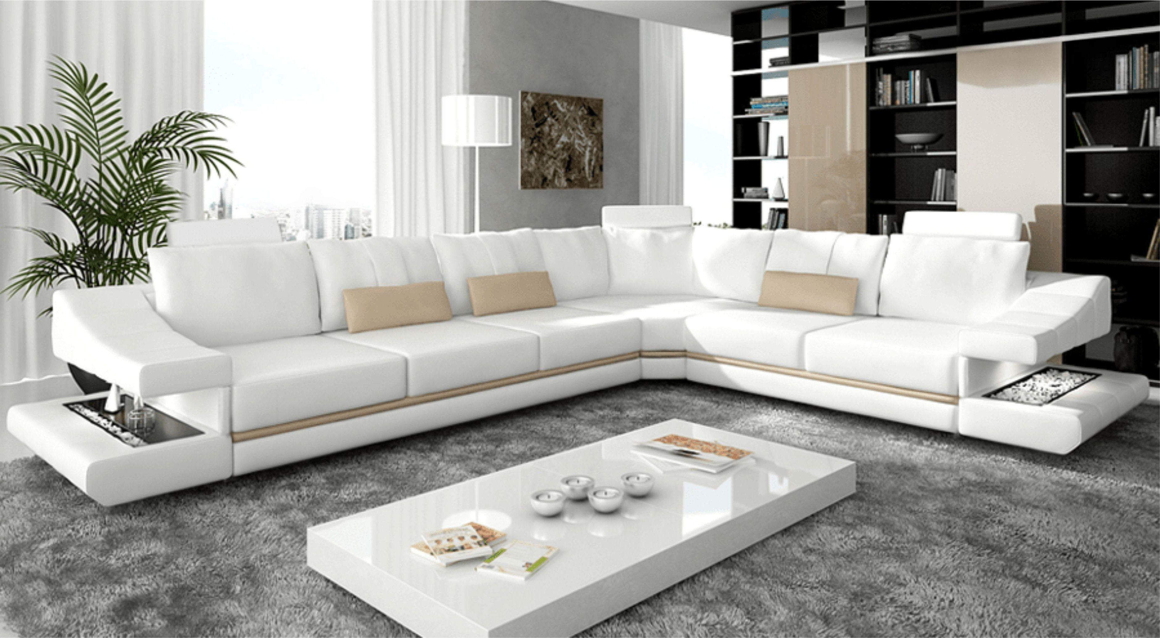 Ecksofa Elegantes L-Form Sofa aus hochwertigem Stoff für modernes Wohnen
