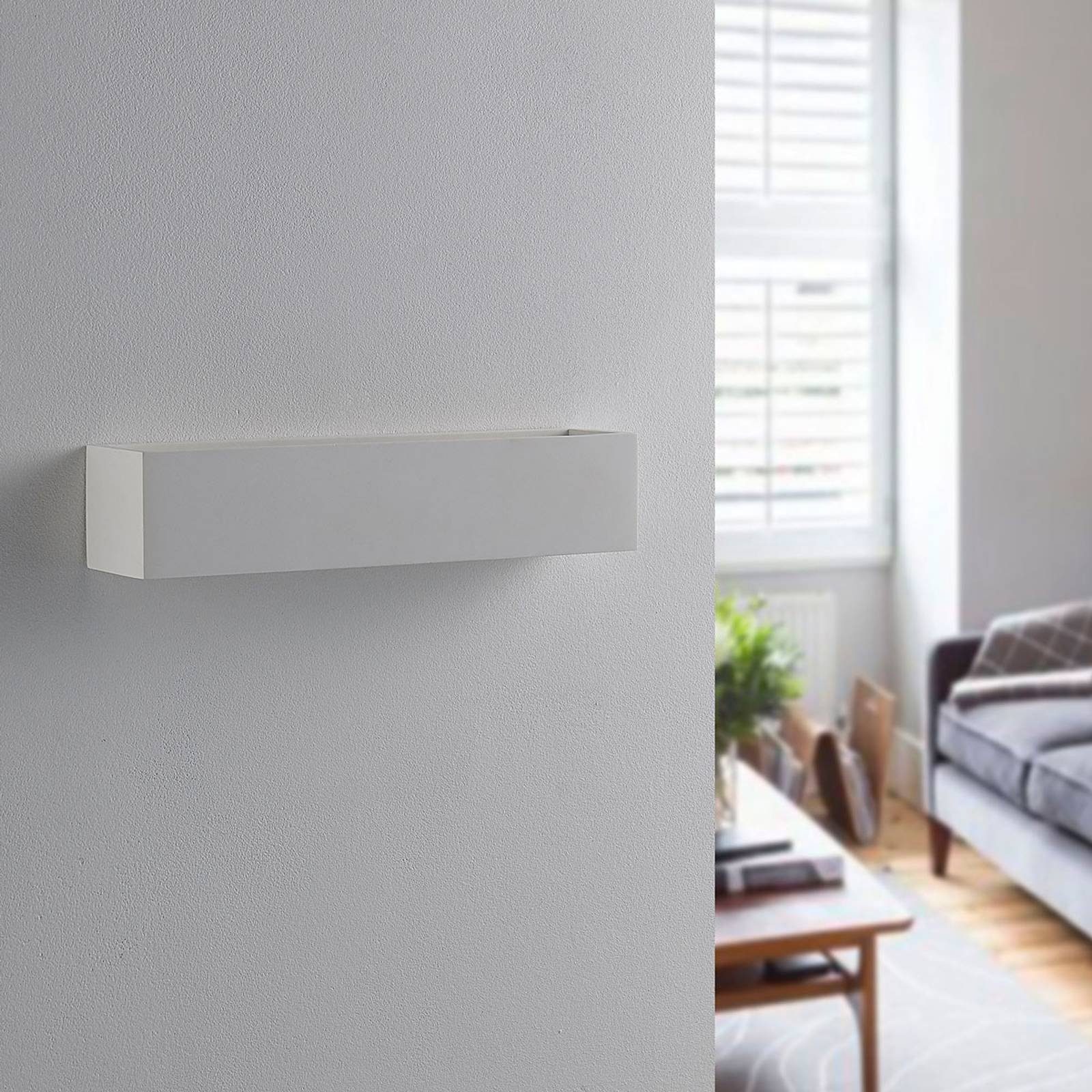 Lindby Wandleuchte Tjada, Gips Weiß IP20, 2 x 5 W LED