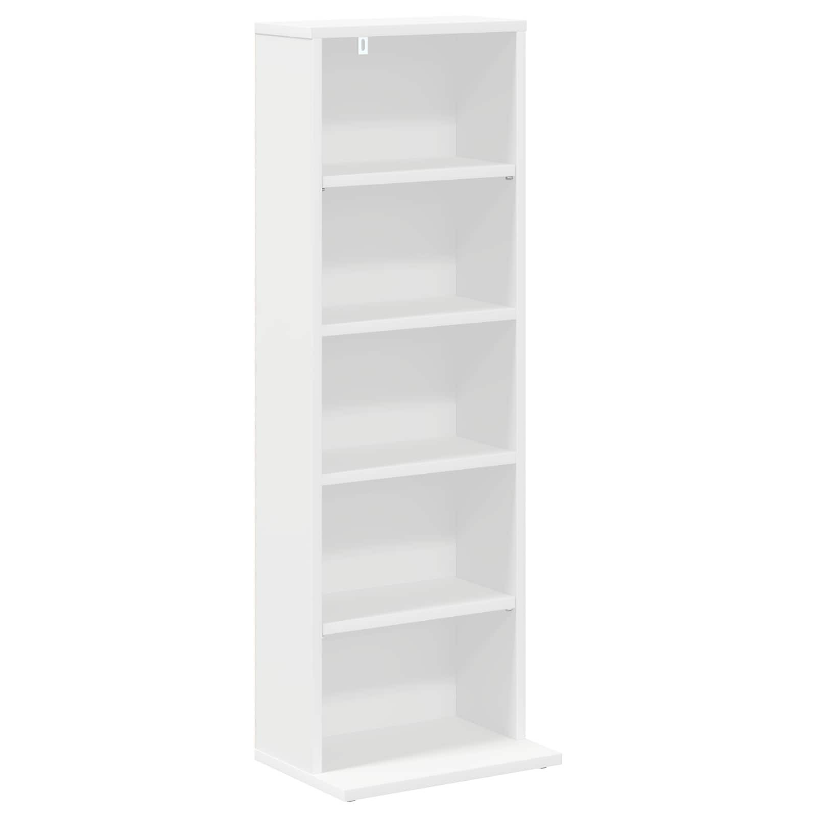 vidaXL Schranksystem CD Regal Weiß 33 x 23,5 x 97,5 cm Holzwerkstoff (1-St)