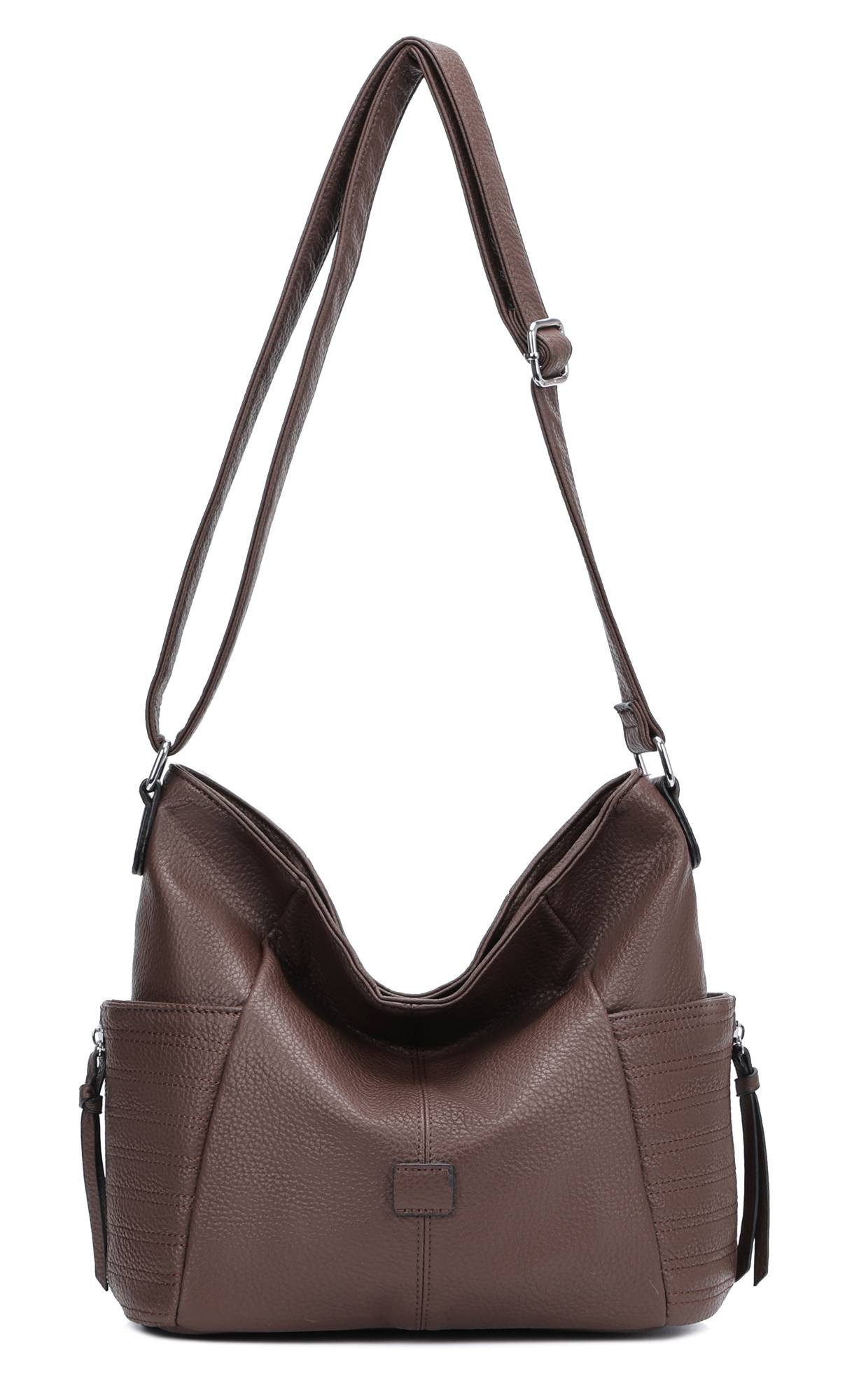 ITALYSHOP24 Schultertasche Damen Tasche Shopper CrossOver, günstig online kaufen