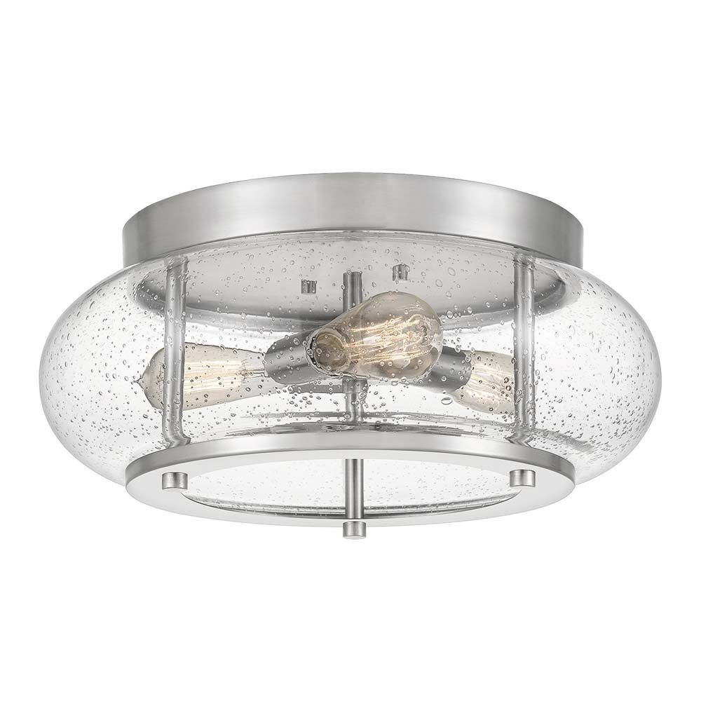 Elstead LIGHTING Deckenleuchte, Leuchtmittel nicht inklusive, Deckenleuchte Lampe Metall Glas Wohnzimmerleuchte D 40,6 cm 3 Flammig