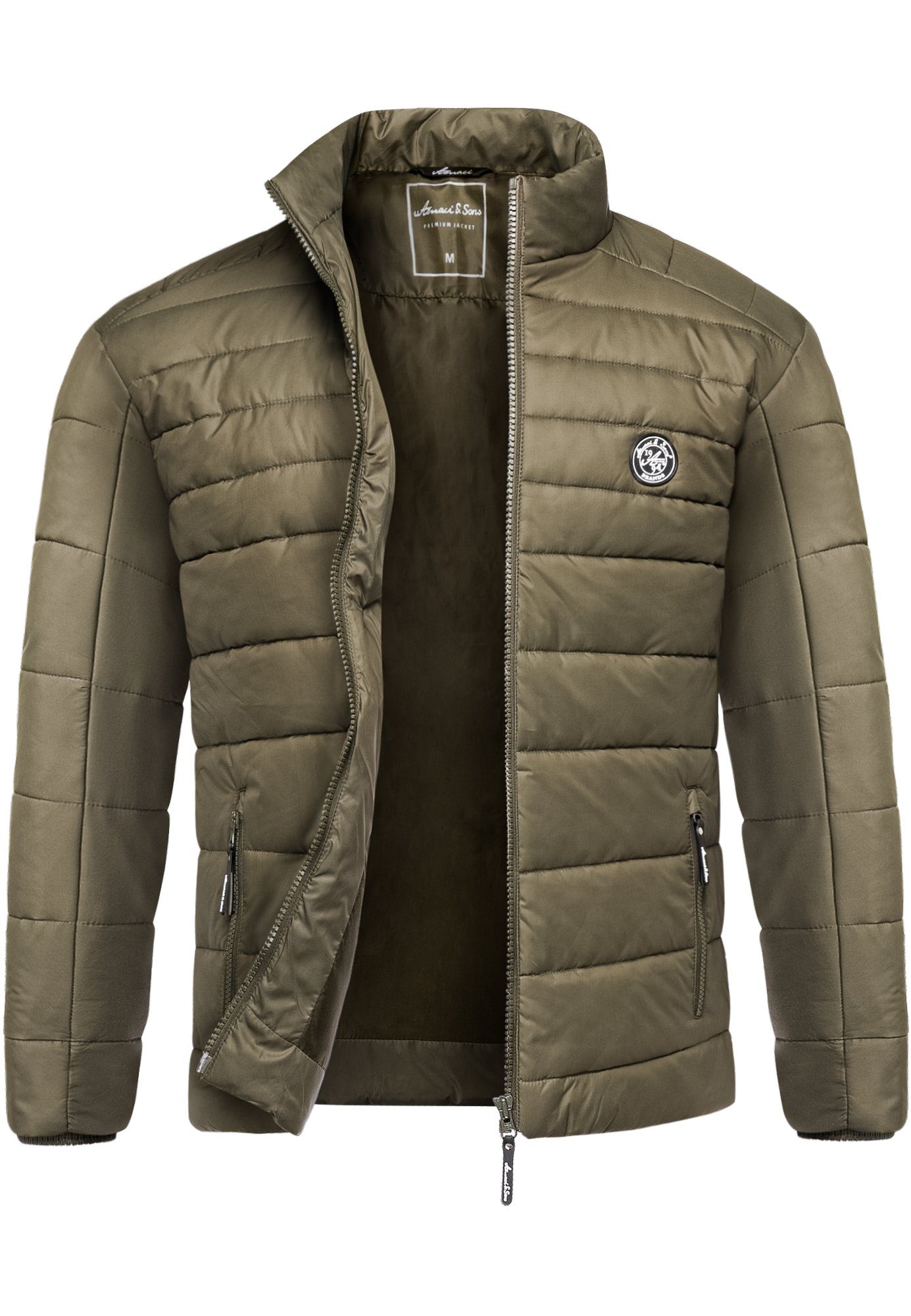 Amaci&Sons Steppjacke REVERE Steppjacke Herren Outdoor Basic Patch Jacke