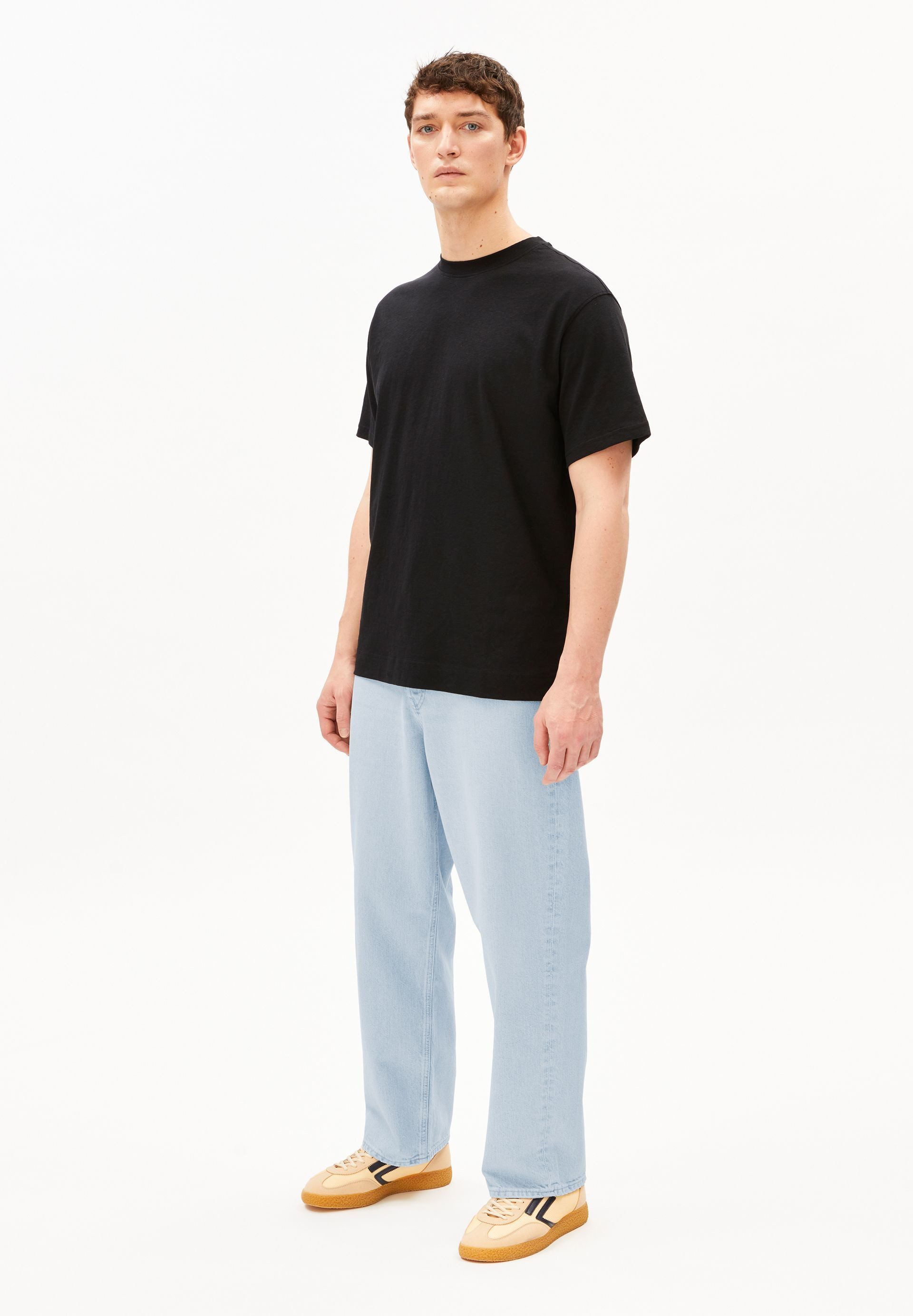 Armedangels T-Shirt MAARKOS LINEN T-Shirt aus Baumwoll-Leinen-Mix Relaxed Fit